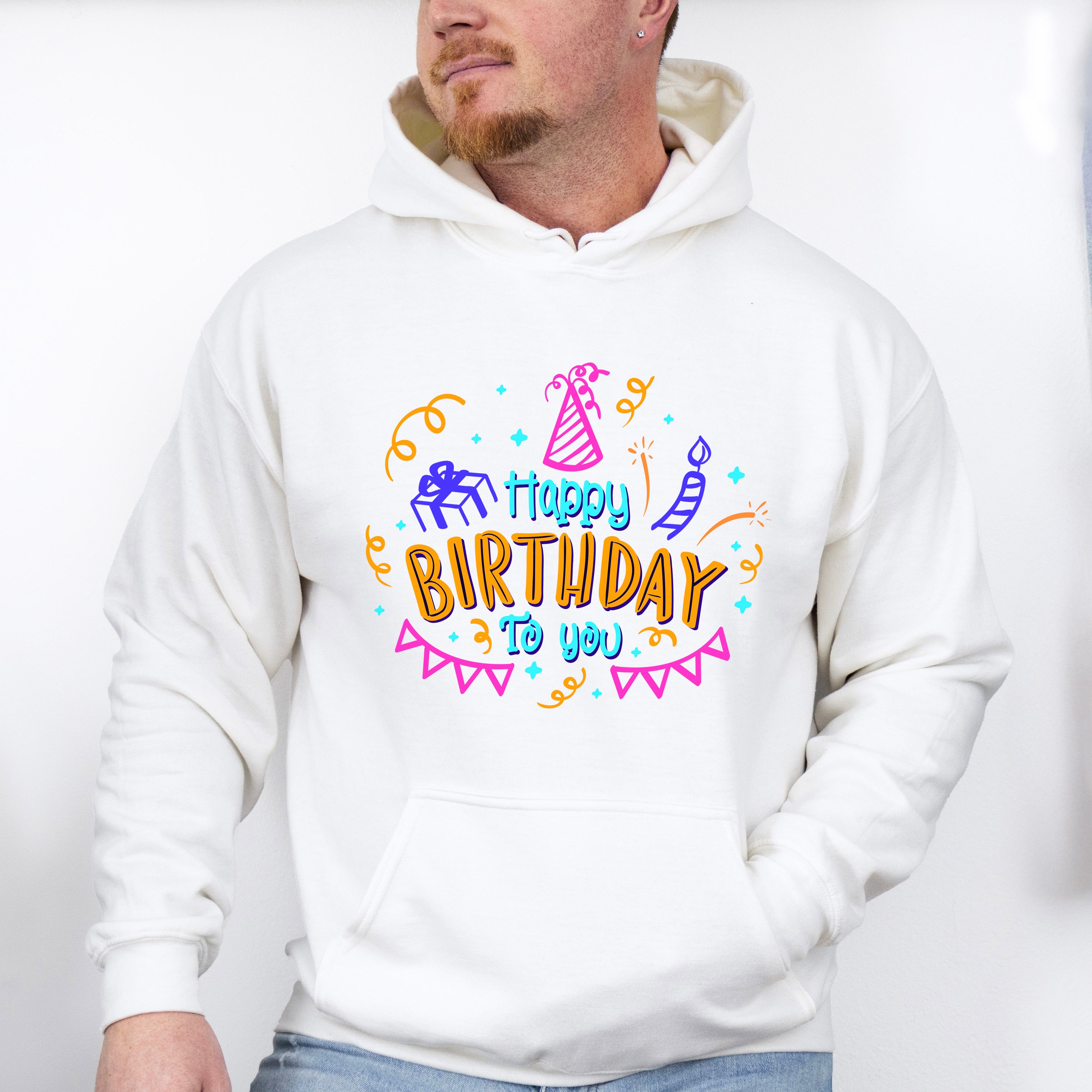 Happy Birthday Colourful Design - Birthday Unisex Crewneck T-Shirt Sweatshirt Hoodie