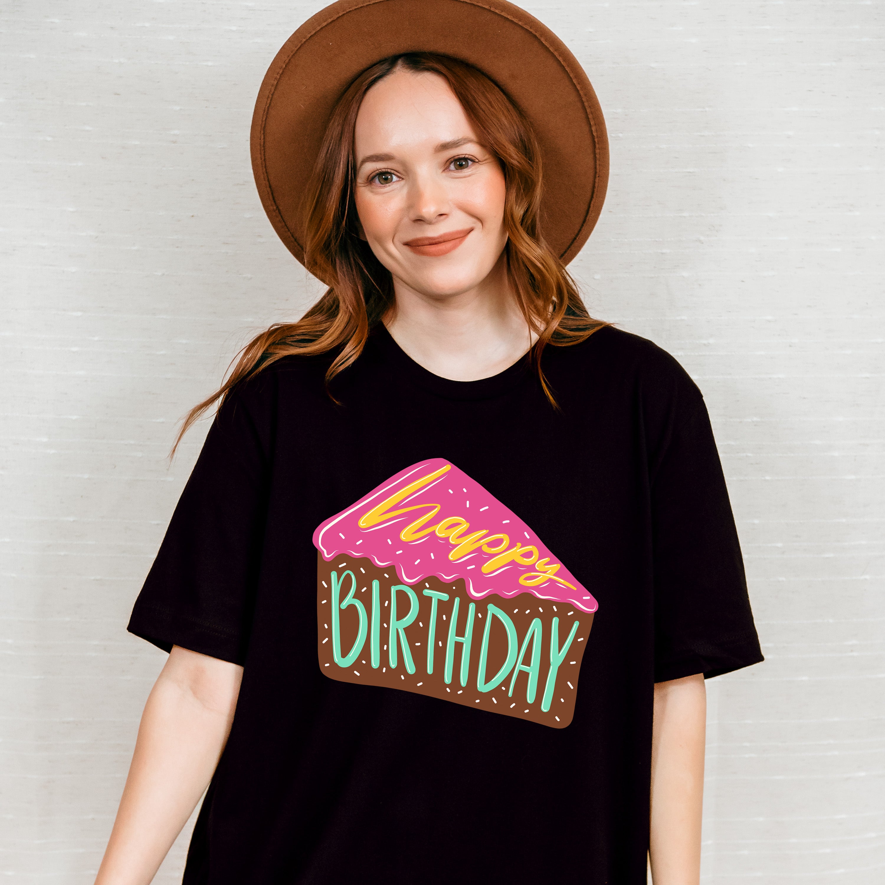 Happy Birthday Cake Slice - Birthday Unisex Crewneck T-Shirt Sweatshirt Hoodie