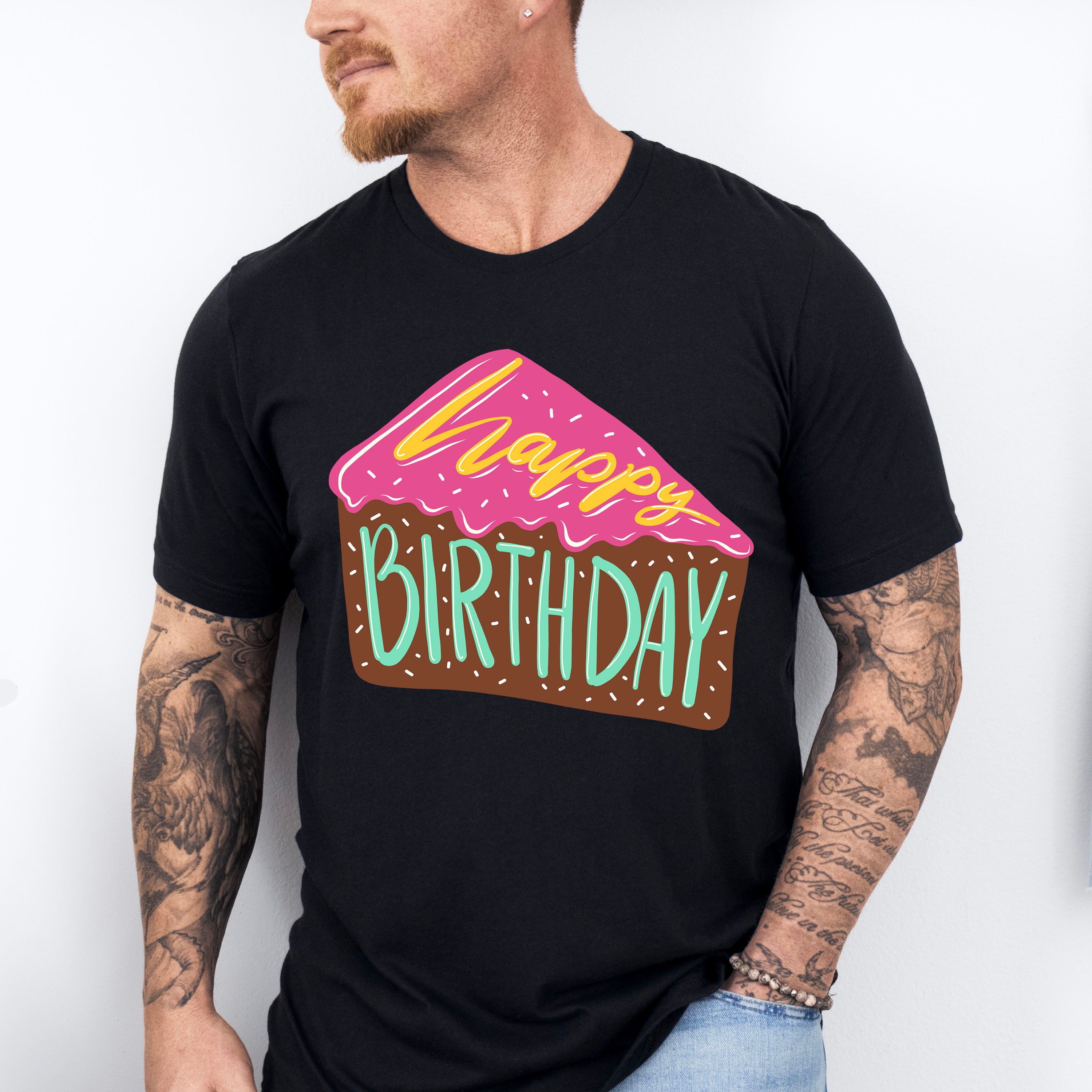 Happy Birthday Cake Slice - Birthday Unisex Crewneck T-Shirt Sweatshirt Hoodie