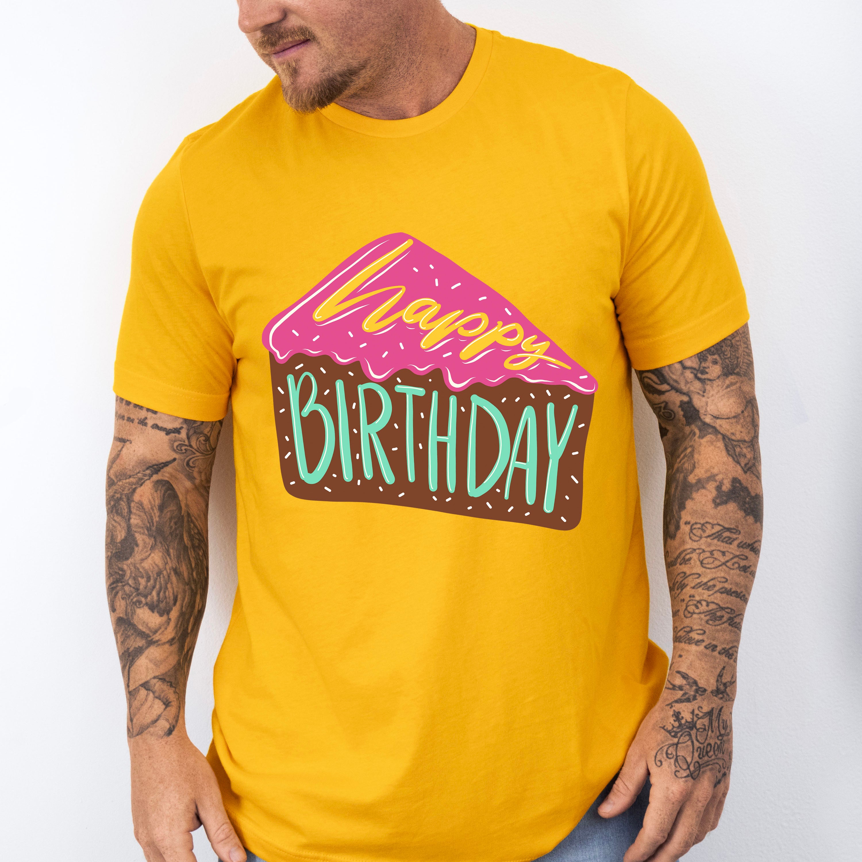 Happy Birthday Cake Slice - Birthday Unisex Crewneck T-Shirt Sweatshirt Hoodie