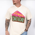 Happy Birthday Cake Slice - Birthday Unisex Crewneck T-Shirt Sweatshirt Hoodie
