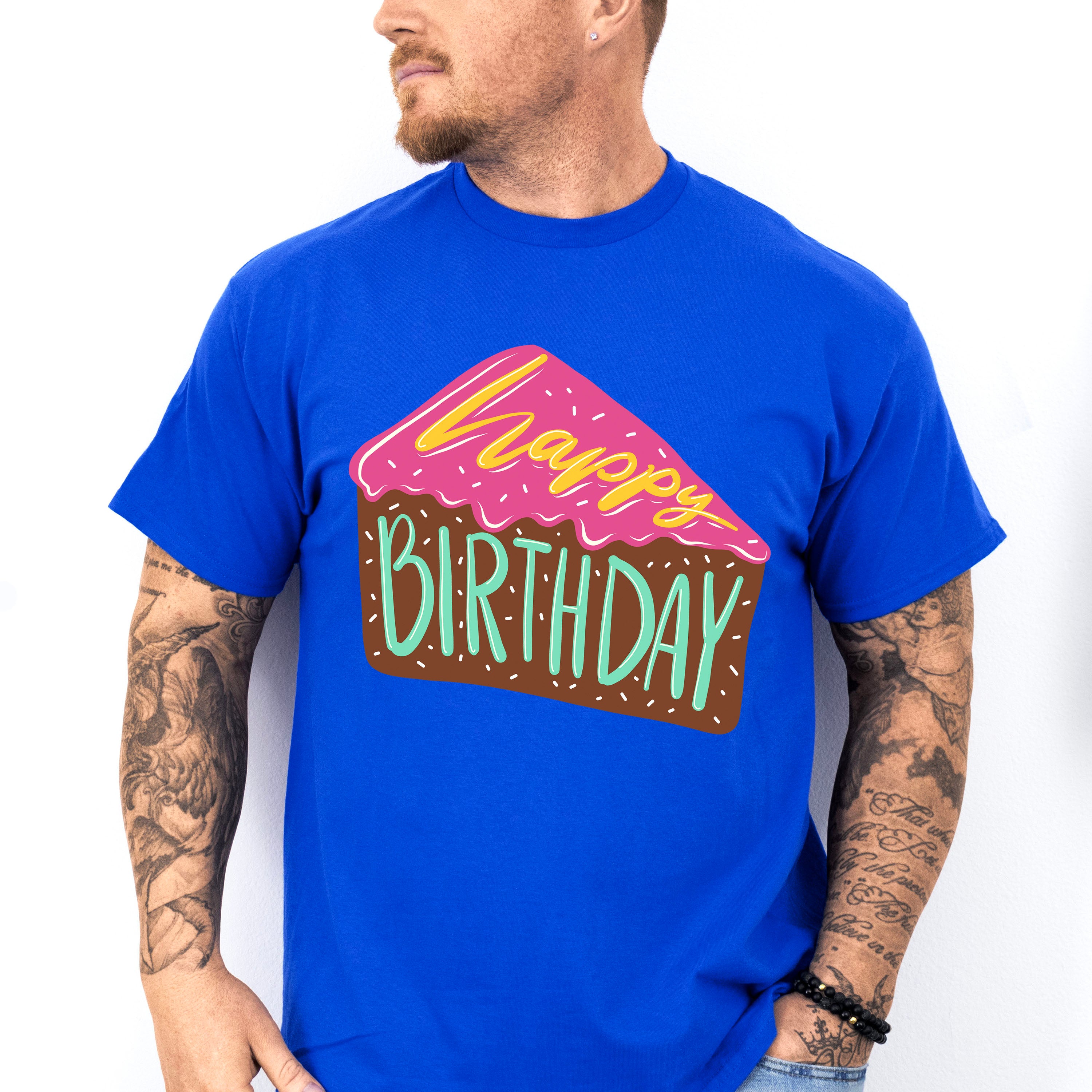 Happy Birthday Cake Slice - Birthday Unisex Crewneck T-Shirt Sweatshirt Hoodie