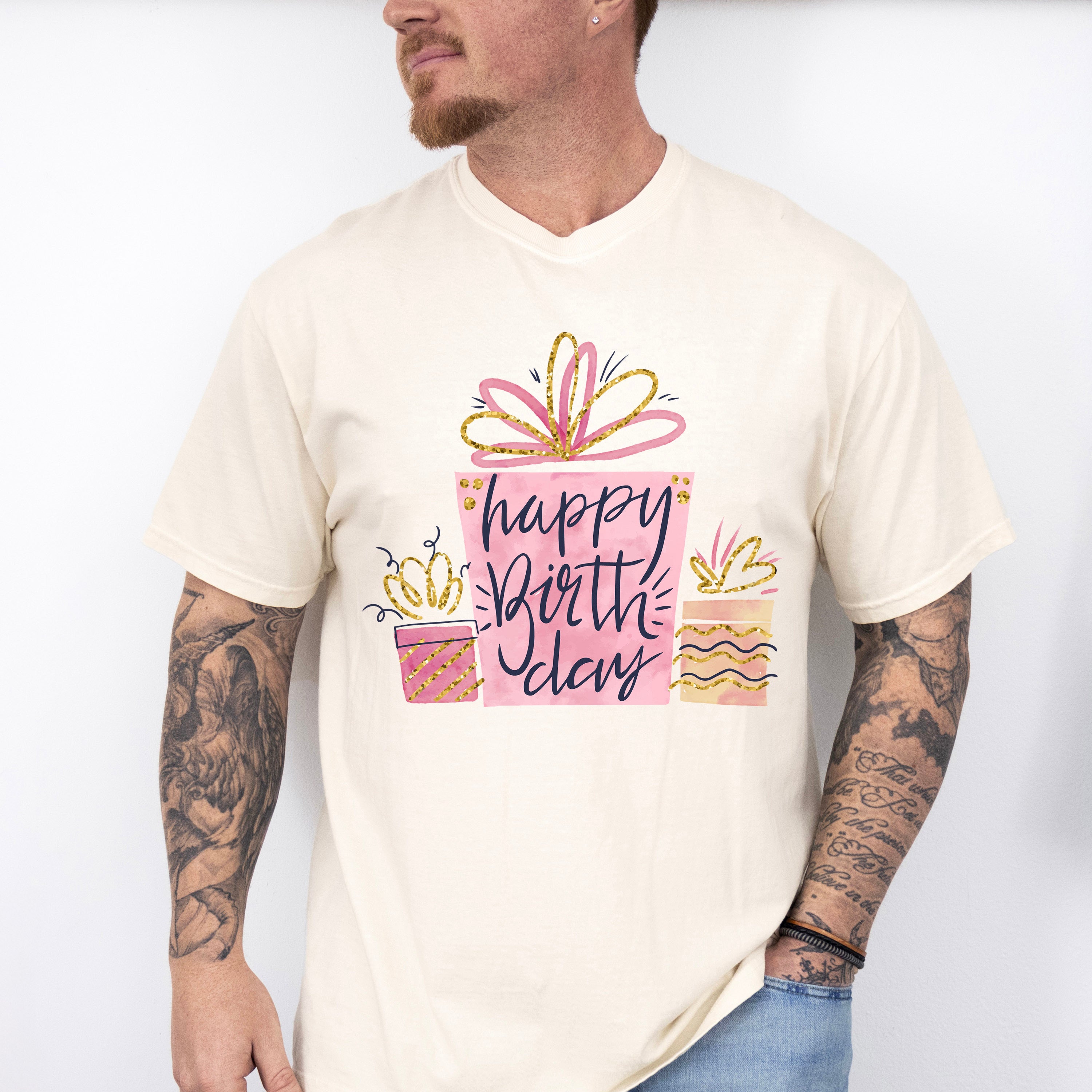 Happy Birthday Boxes - Birthday Unisex Crewneck T-Shirt Sweatshirt Hoodie