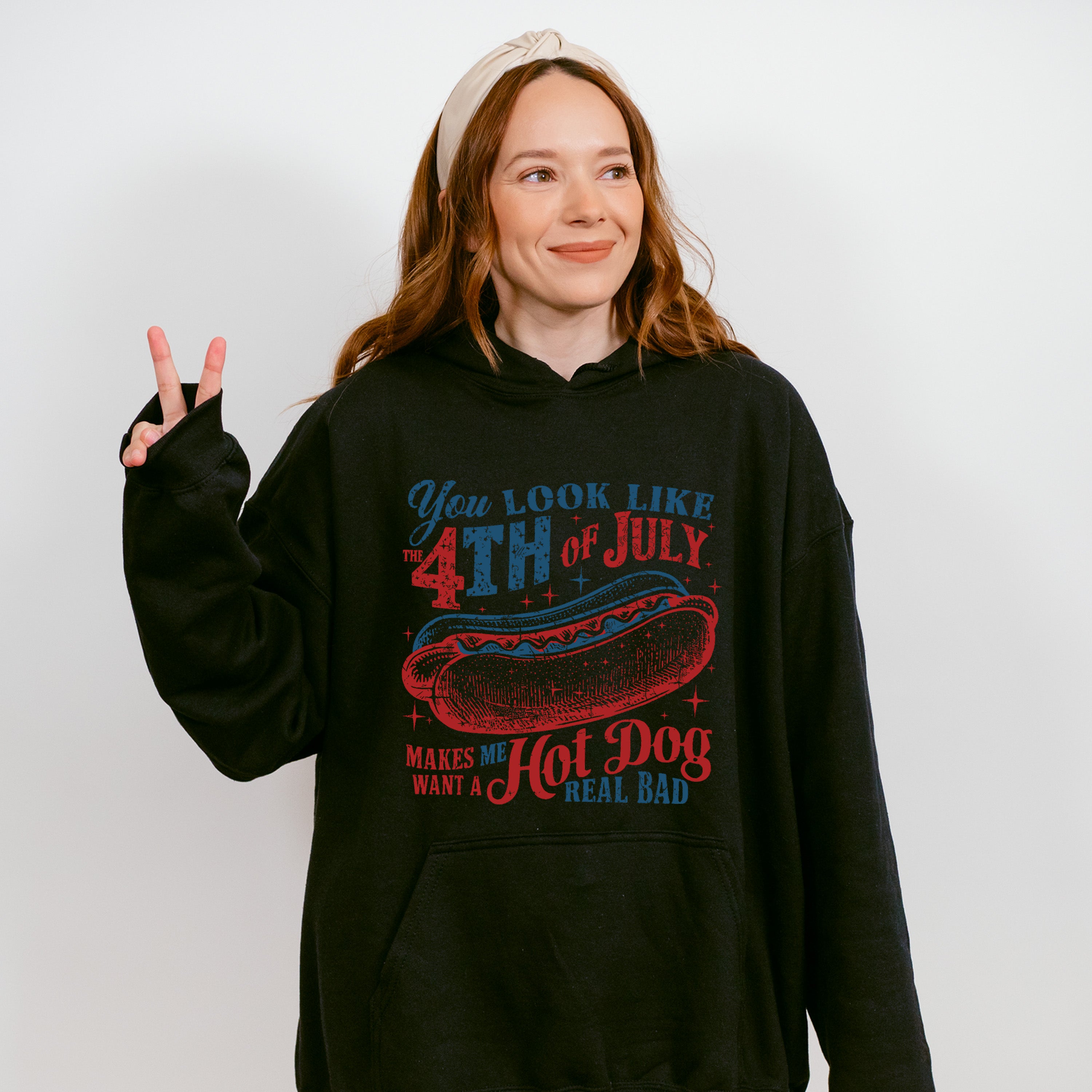 Want A Hot Dog Real Bad 4th Of July Unisex Crewneck T-Shirt Sweatshirt Hoodie