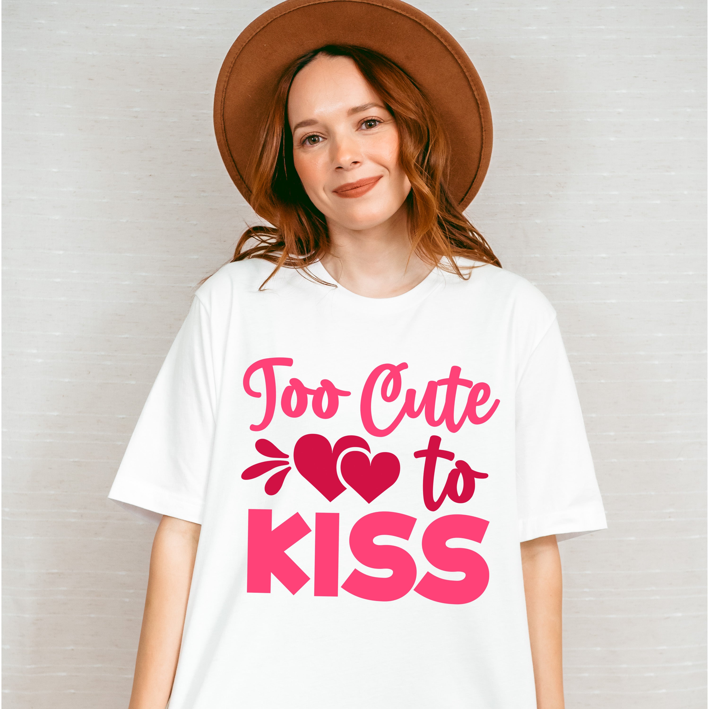 Too Cute To Kiss - Valentine's Day Unisex Crewneck T-Shirt Sweatshirt Hoodie