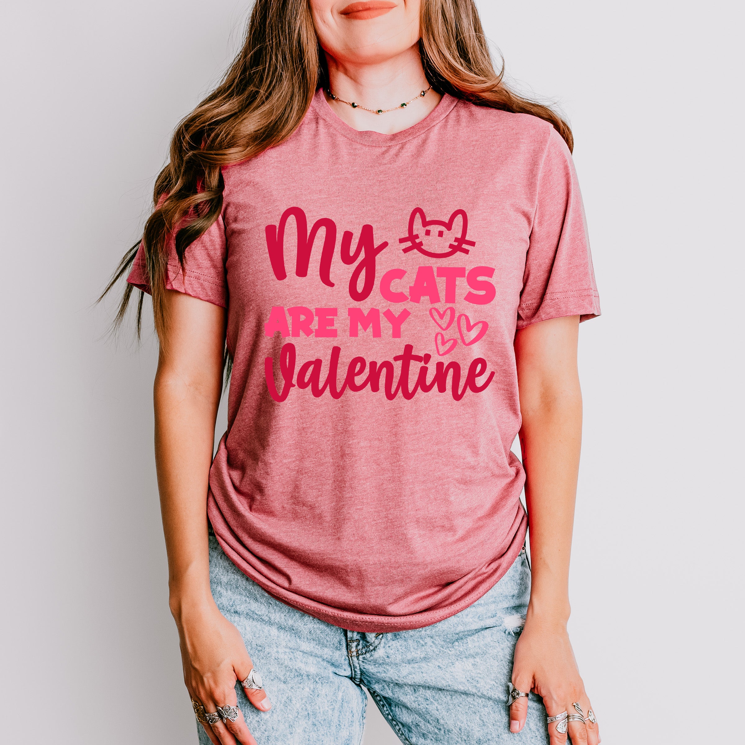 My Cats Are My Valentine - Valentine&#39;s Day Unisex Crewneck T-Shirt Sweatshirt Hoodie