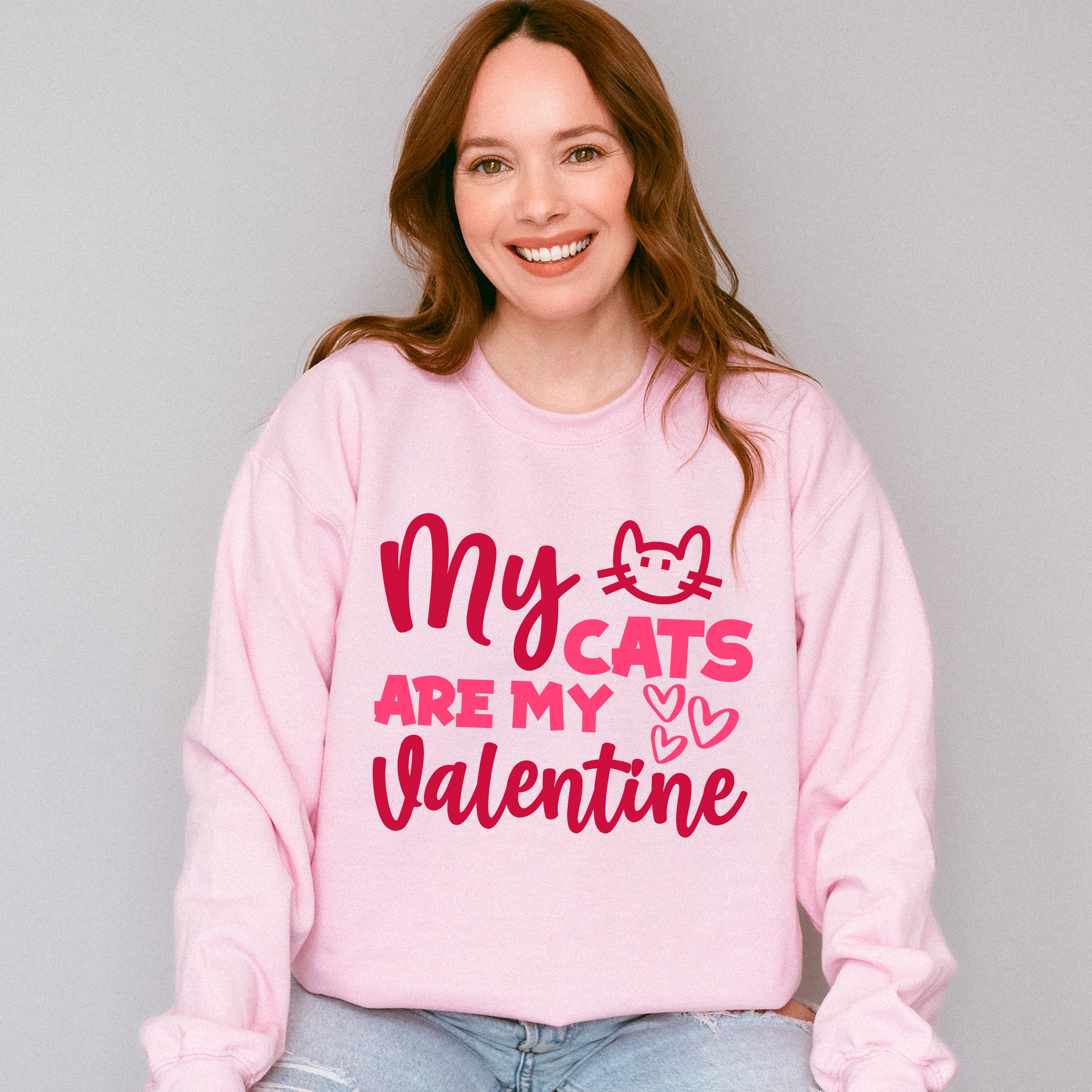 My Cats Are My Valentine - Valentine&#39;s Day Unisex Crewneck T-Shirt Sweatshirt Hoodie