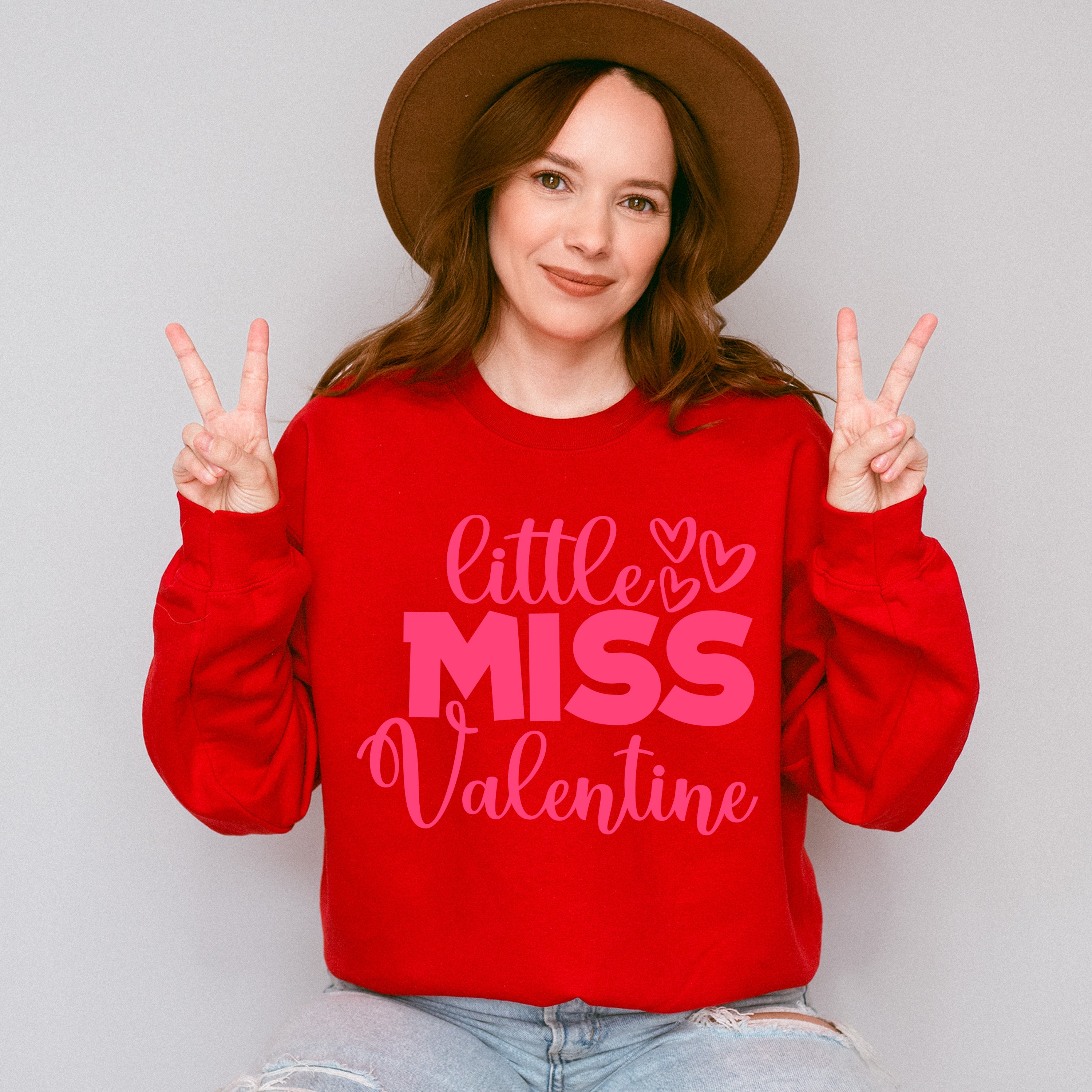 Little Miss Valentine - Valentine's Day Unisex Crewneck T-Shirt Sweatshirt Hoodie