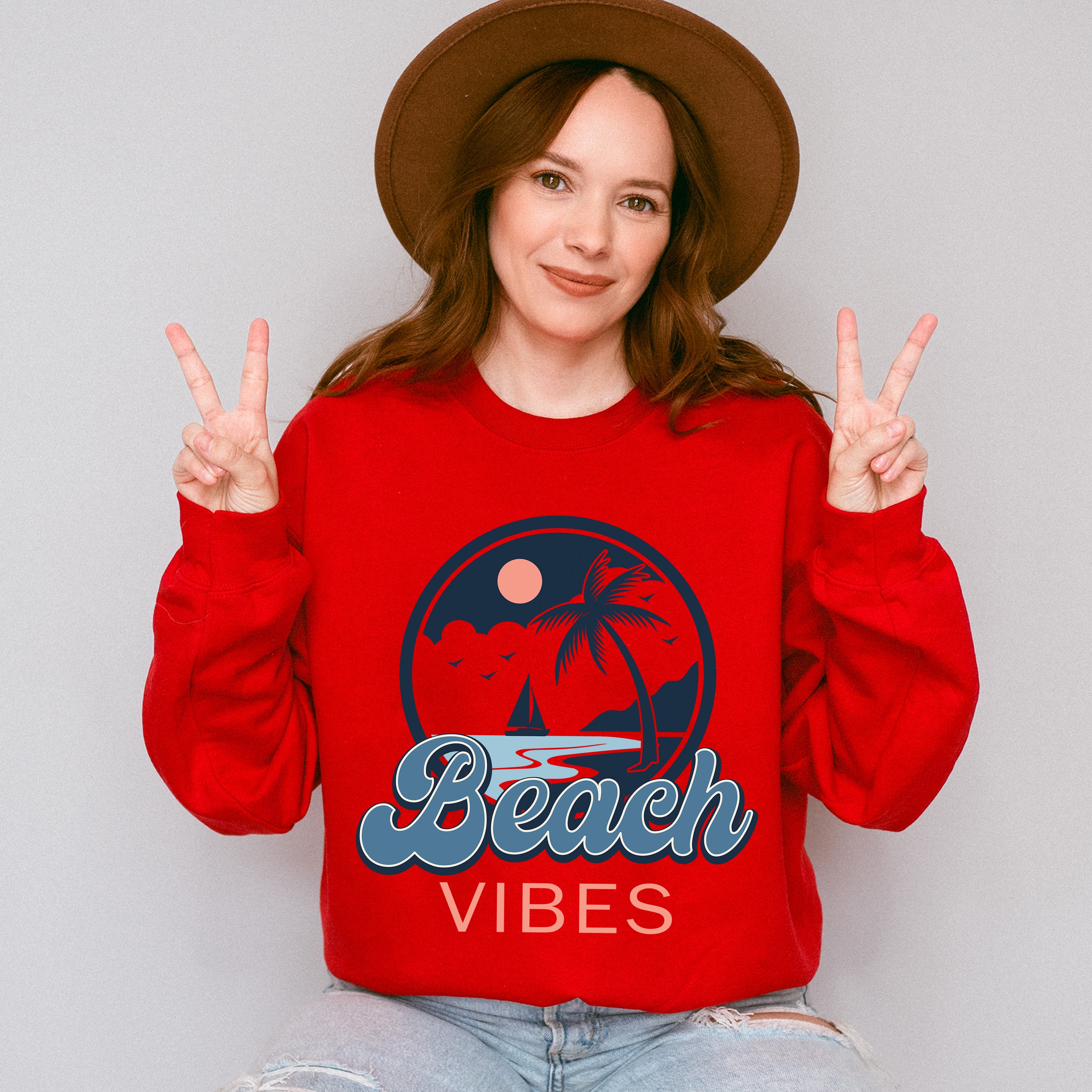 Beach Vibes - Summer Theme Unisex Crewneck T-Shirt Sweatshirt Hoodie