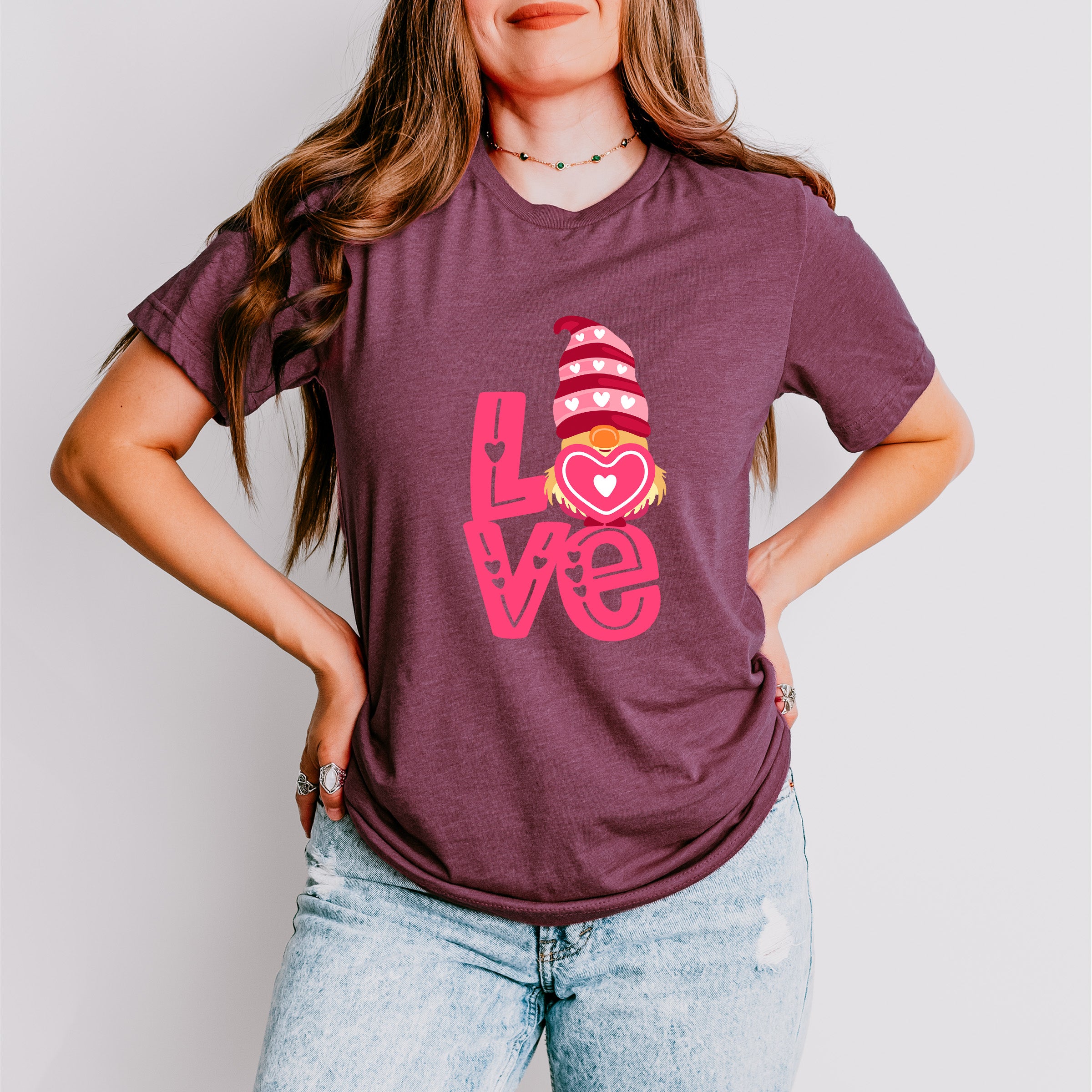 Love Heart Design - Valentine's Day Unisex Crewneck T-Shirt Sweatshirt Hoodie