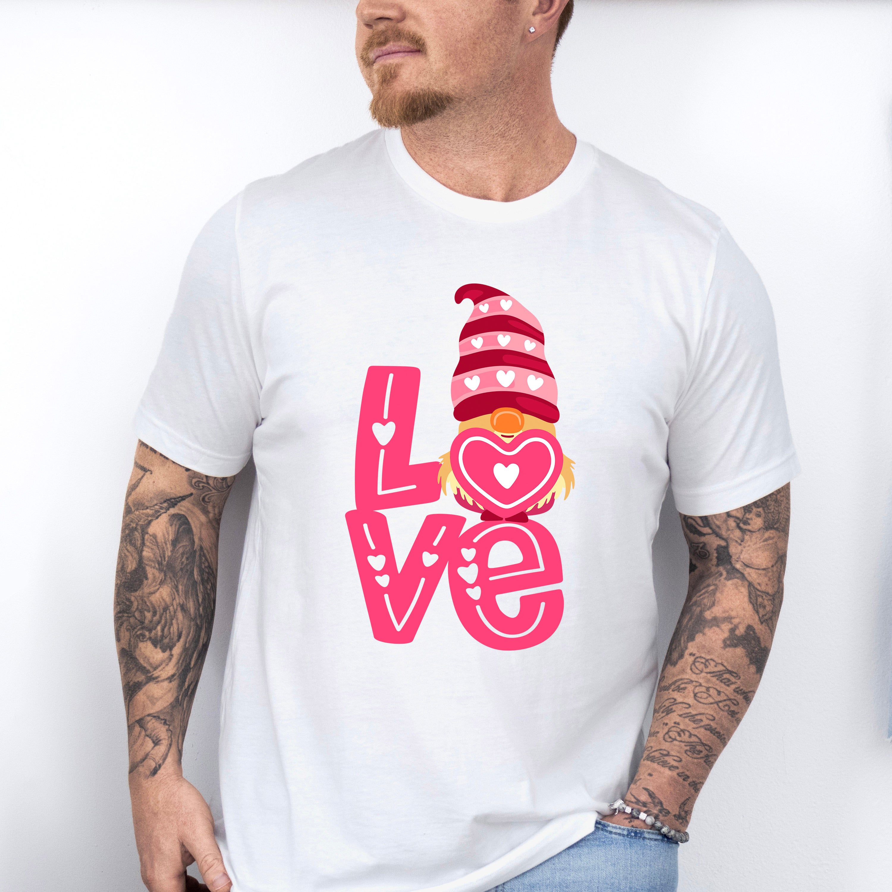 Love Heart Design - Valentine's Day Unisex Crewneck T-Shirt Sweatshirt Hoodie