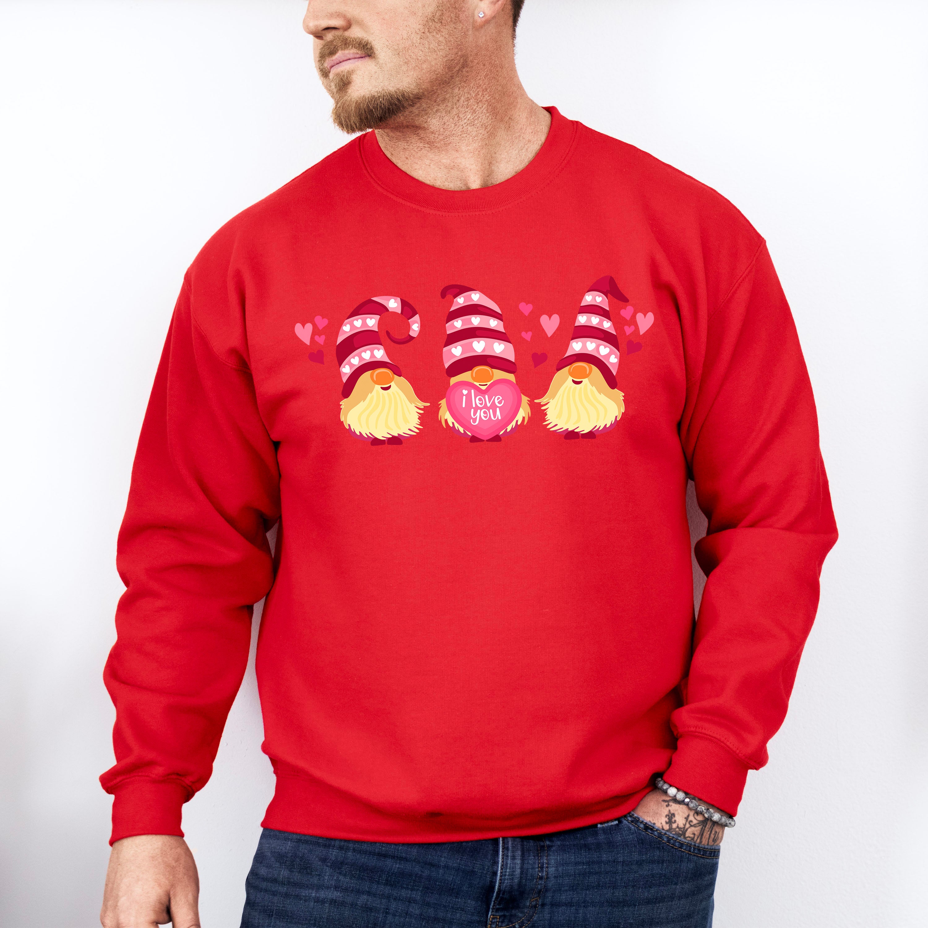 I Love You Design - Valentine's Day Unisex Crewneck T-Shirt Sweatshirt Hoodie