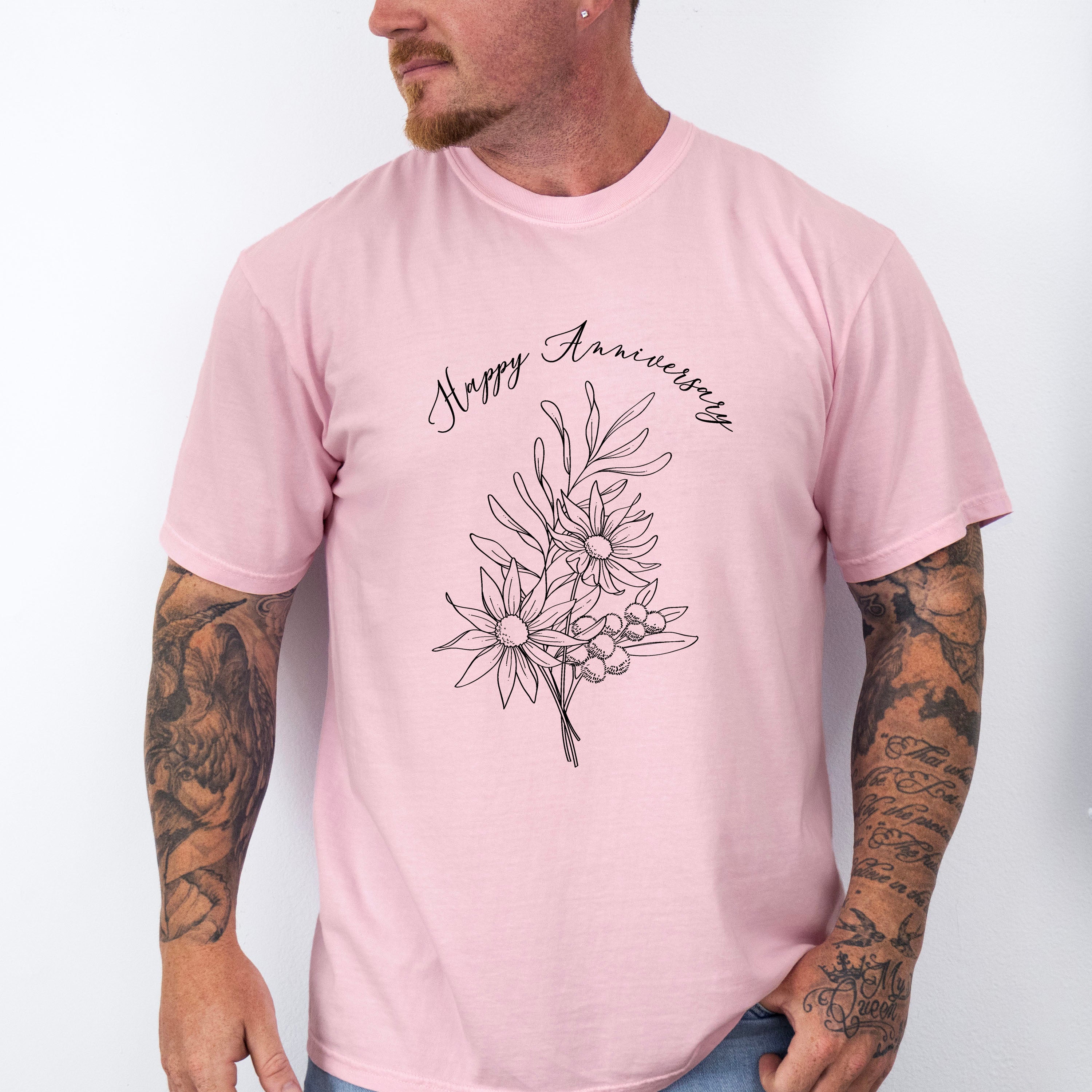 Happy Anniversary Flower - Anniversary Unisex Crewneck T-Shirt Sweatshirt Hoodie