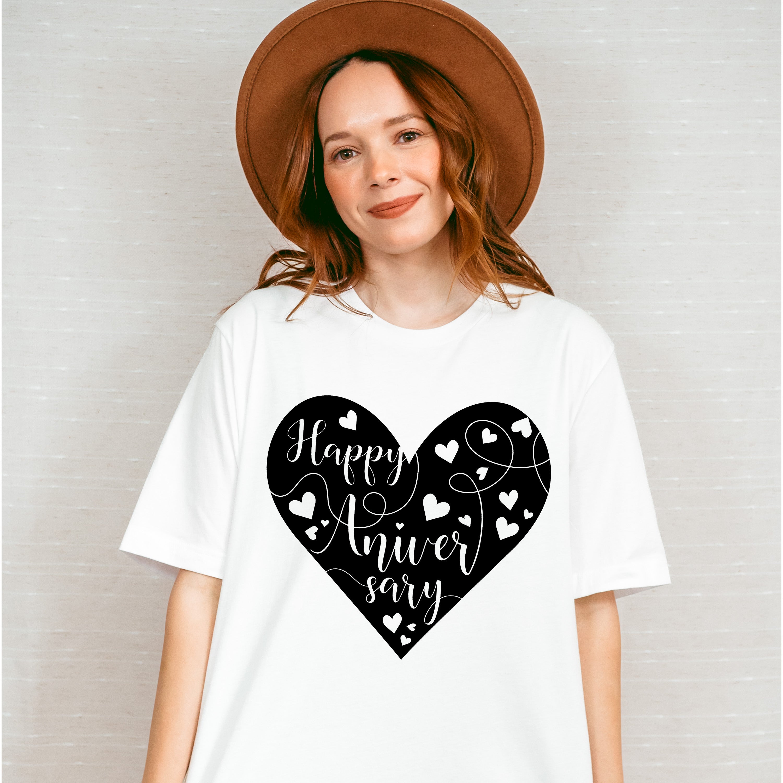Happy Anniversary Heart - Anniversary Unisex Crewneck T-Shirt Sweatshirt Hoodie