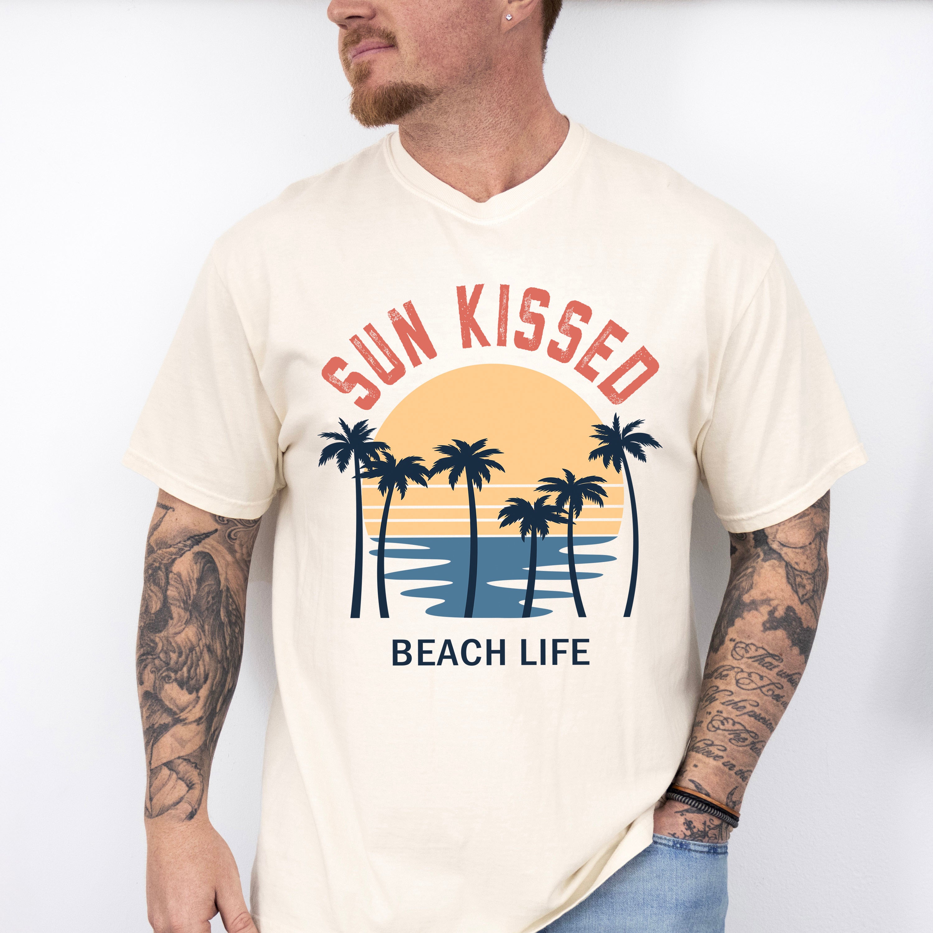 Sun Kissed Beach Life - Summer Theme Unisex Crewneck T-Shirt Sweatshirt Hoodie
