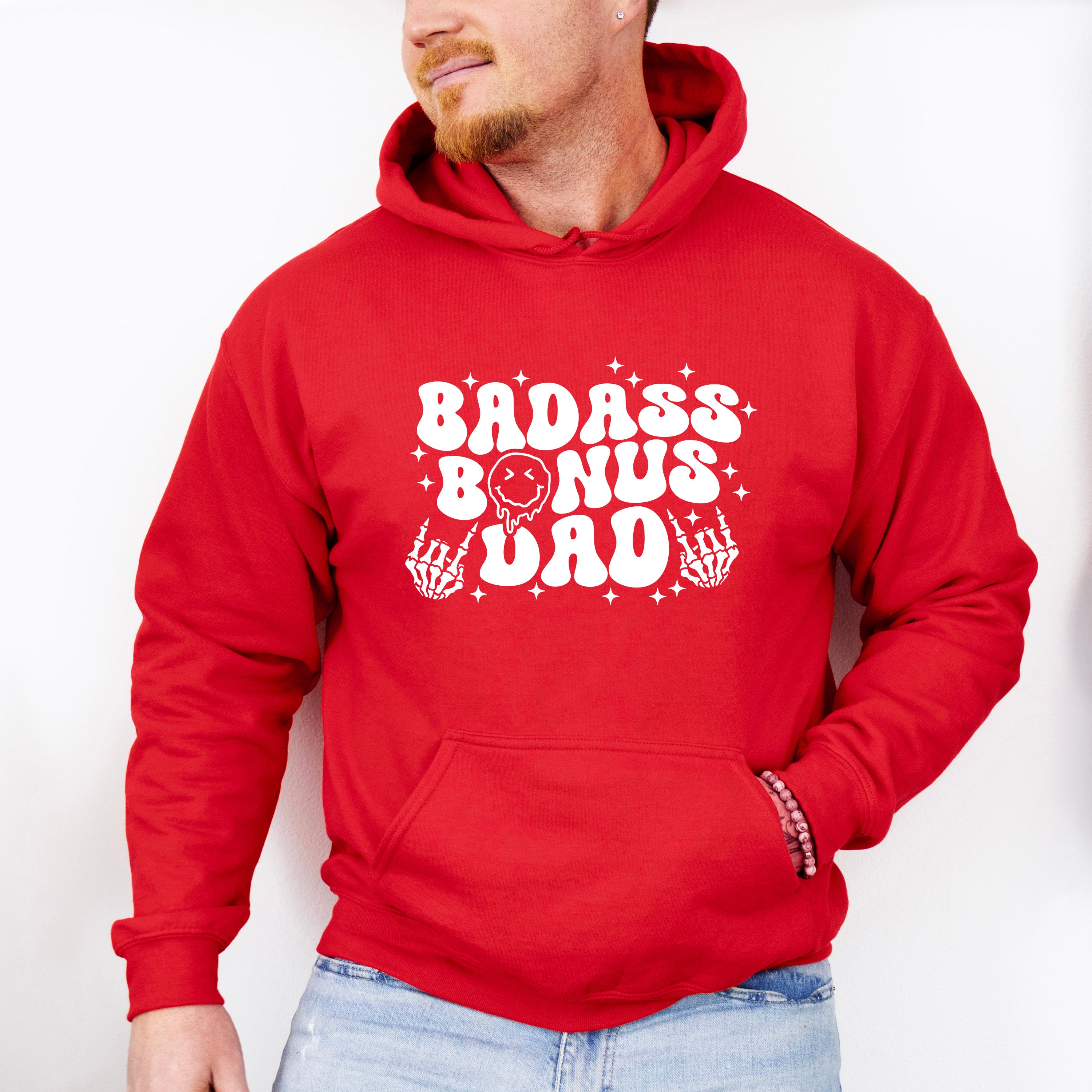 Badass Bonus Dad - Father's Day Unisex Crewneck T-Shirt Sweatshirt Hoodie