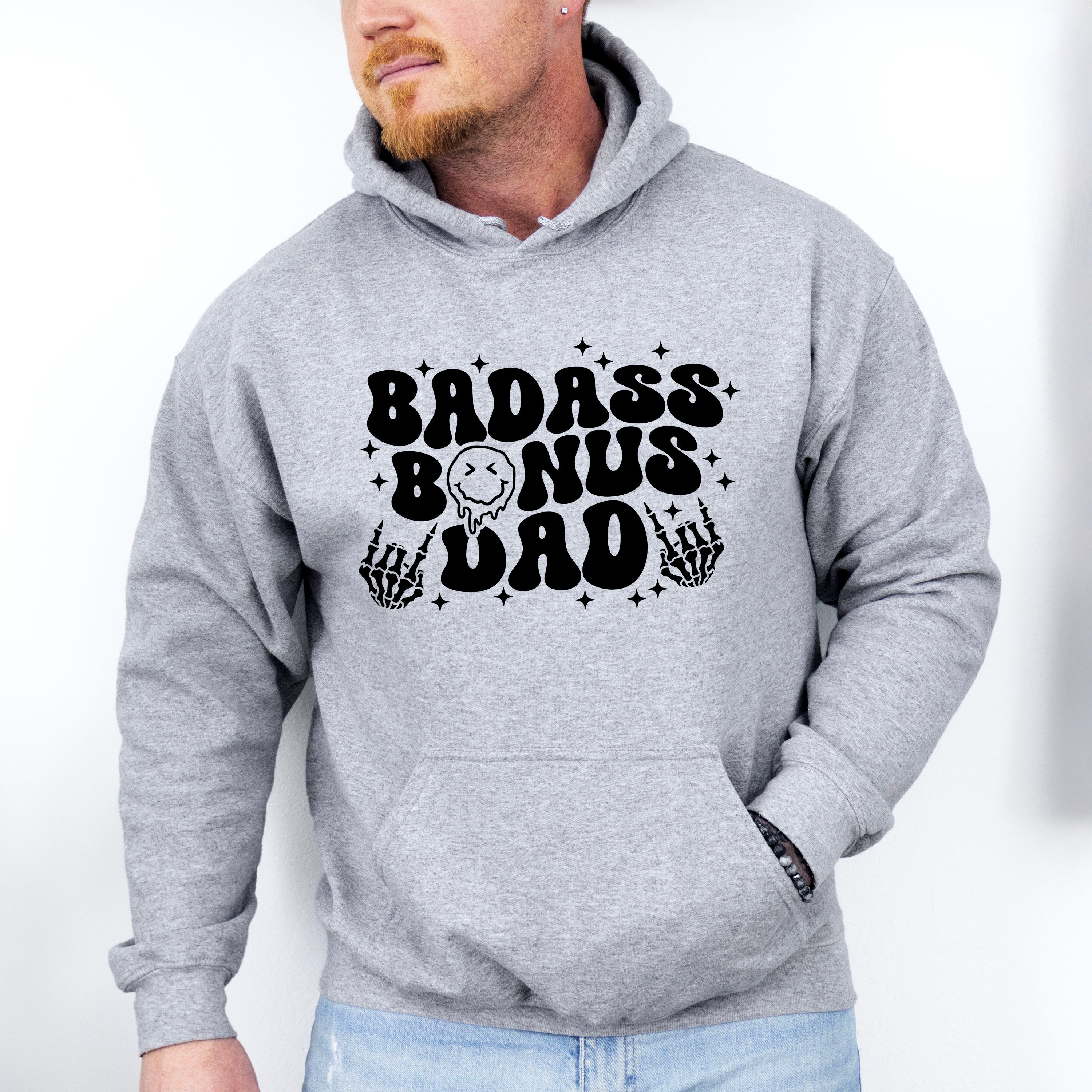 Badass Bonus Dad - Father's Day Unisex Crewneck T-Shirt Sweatshirt Hoodie