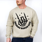Badass Bonus Dad Skeleton Hand Design - Father's Day Unisex Crewneck T-Shirt Sweatshirt Hoodie
