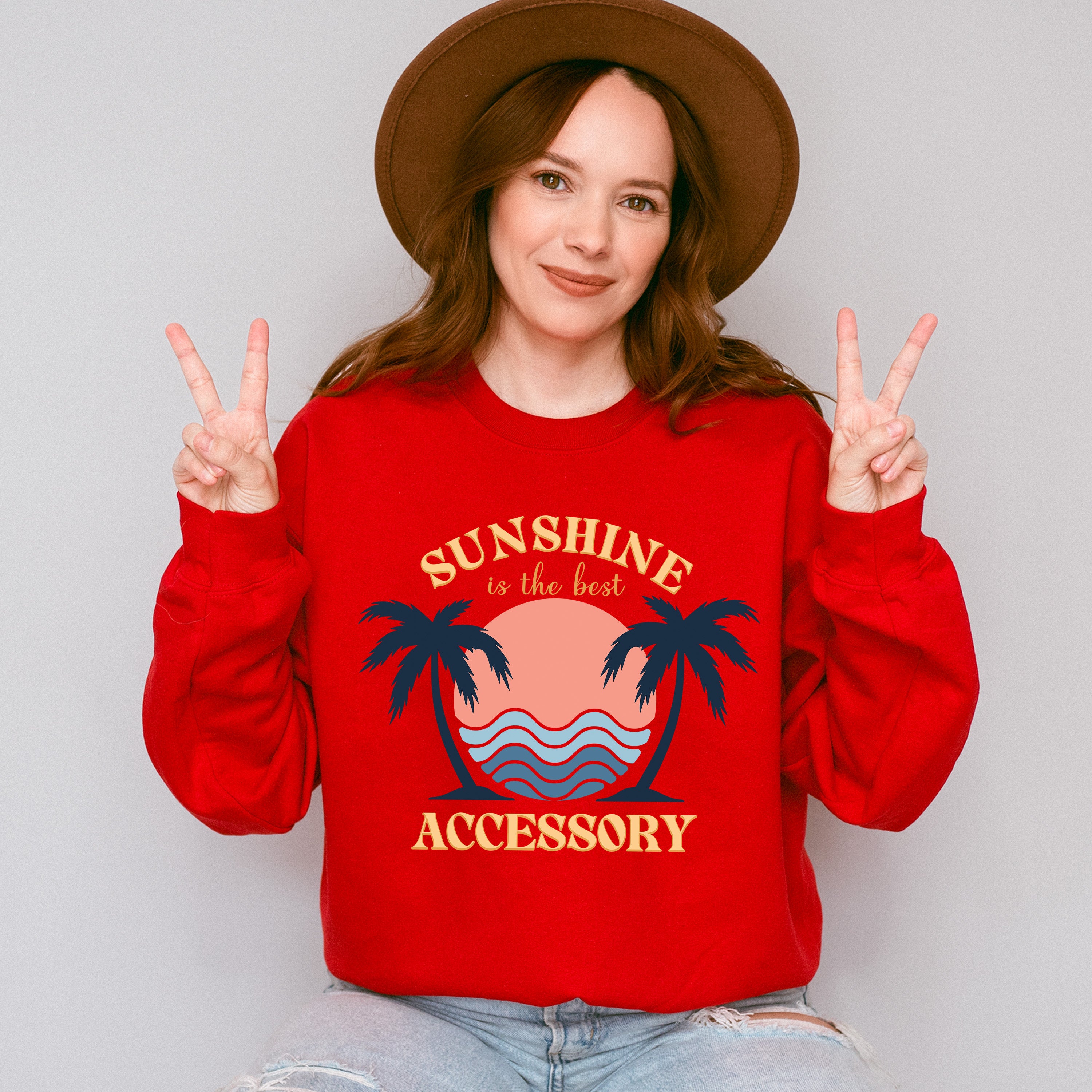Sunshine Is The Best Accessory - Summer Theme Unisex Crewneck T-Shirt Sweatshirt Hoodie