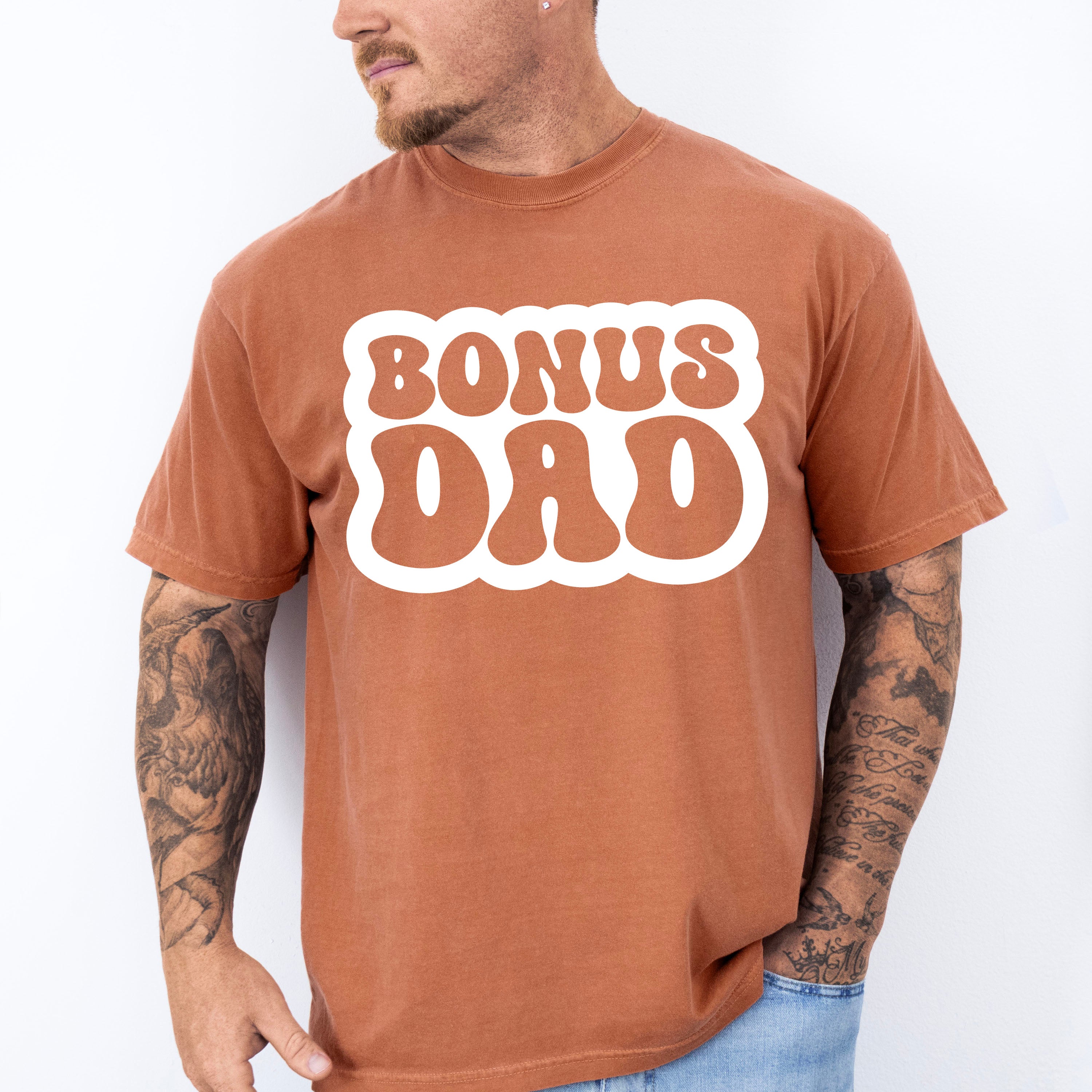 Groovy Bonus Dad - Father's Day Unisex Crewneck T-Shirt Sweatshirt Hoodie
