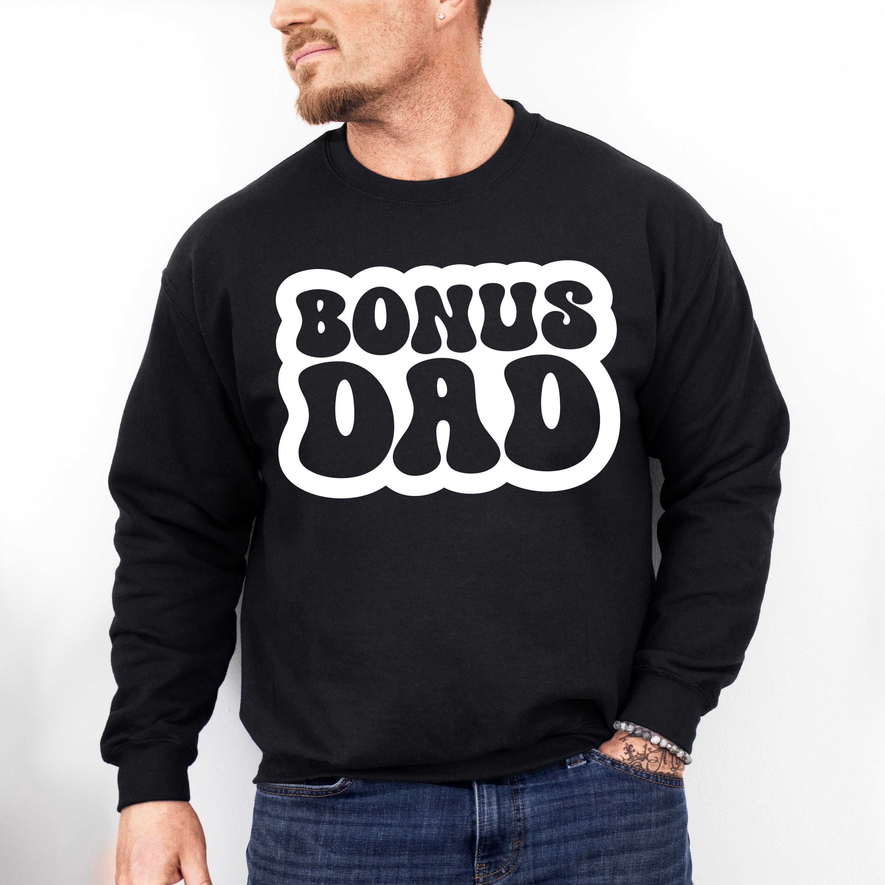 Groovy Bonus Dad - Father's Day Unisex Crewneck T-Shirt Sweatshirt Hoodie