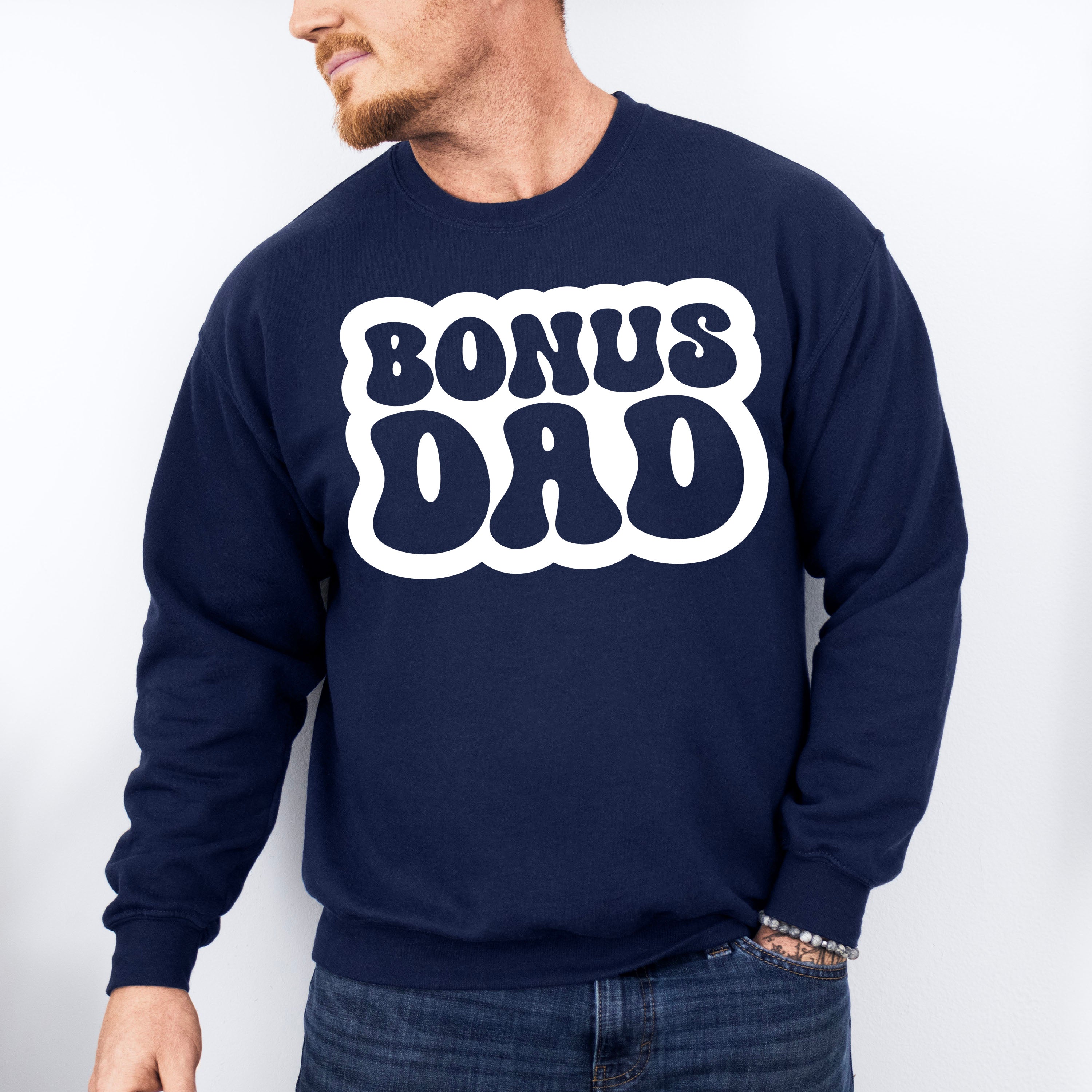 Groovy Bonus Dad - Father's Day Unisex Crewneck T-Shirt Sweatshirt Hoodie