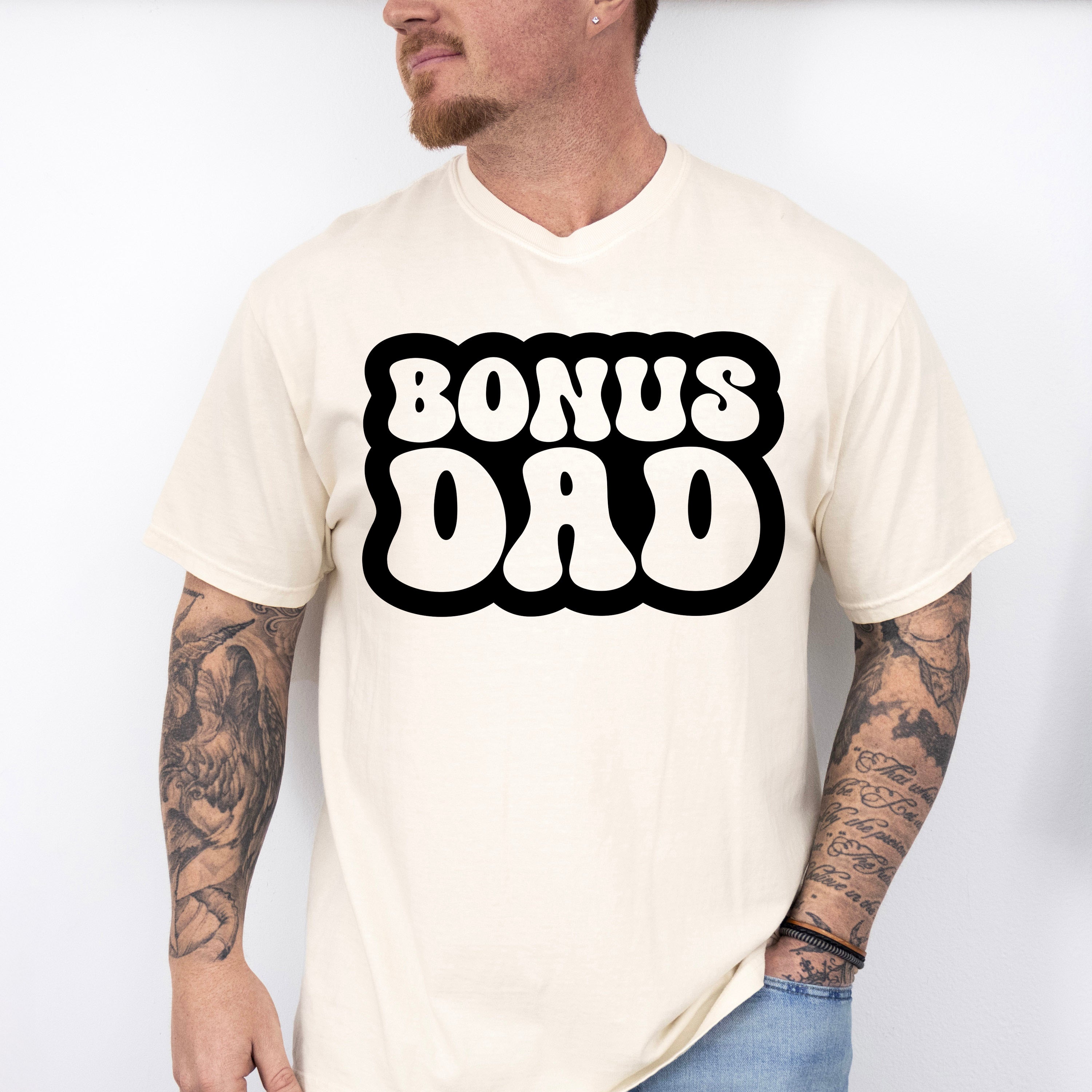 Groovy Bonus Dad - Father's Day Unisex Crewneck T-Shirt Sweatshirt Hoodie