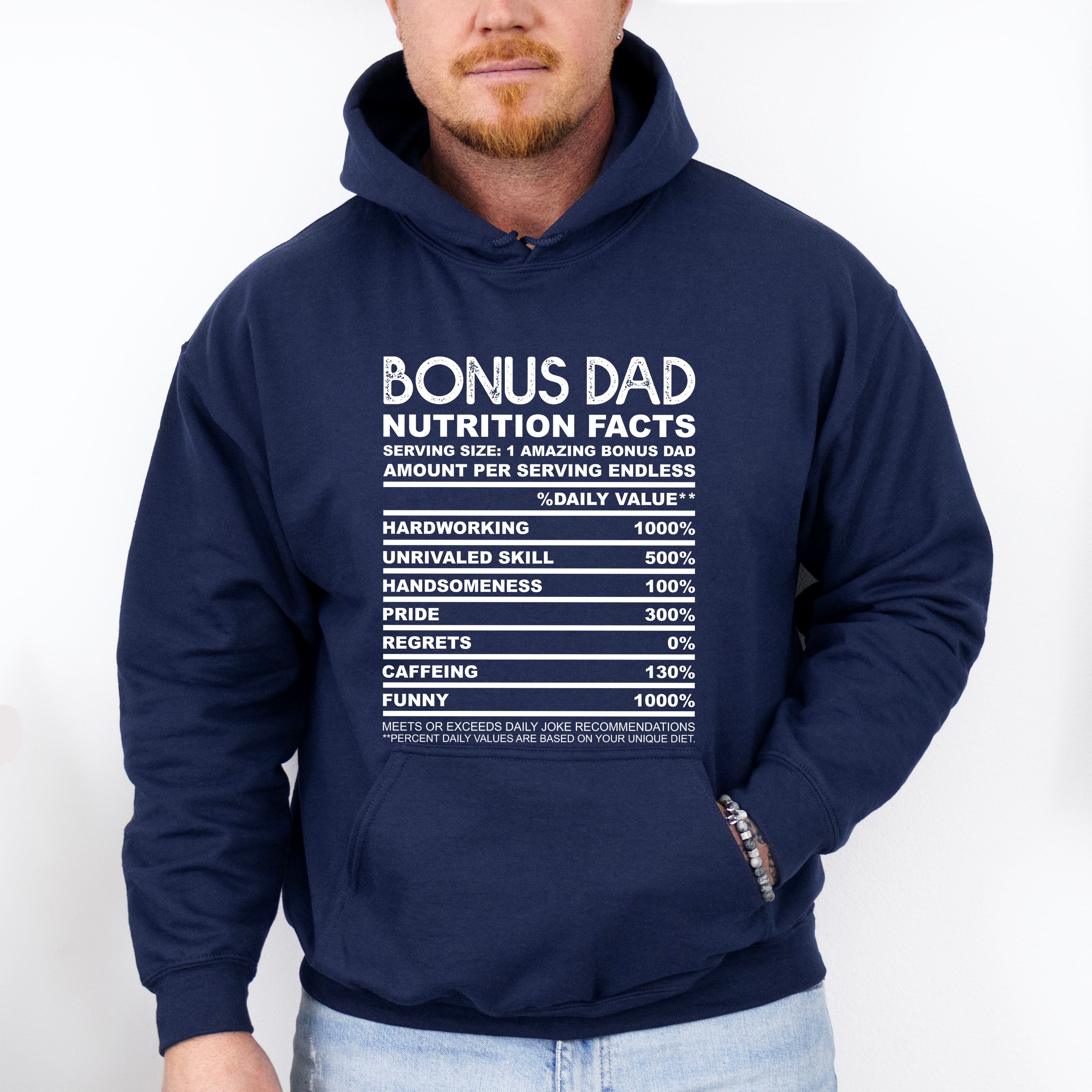 Bonus Dad Nutrition Facts - Father's Day Unisex Crewneck T-Shirt Sweatshirt Hoodie