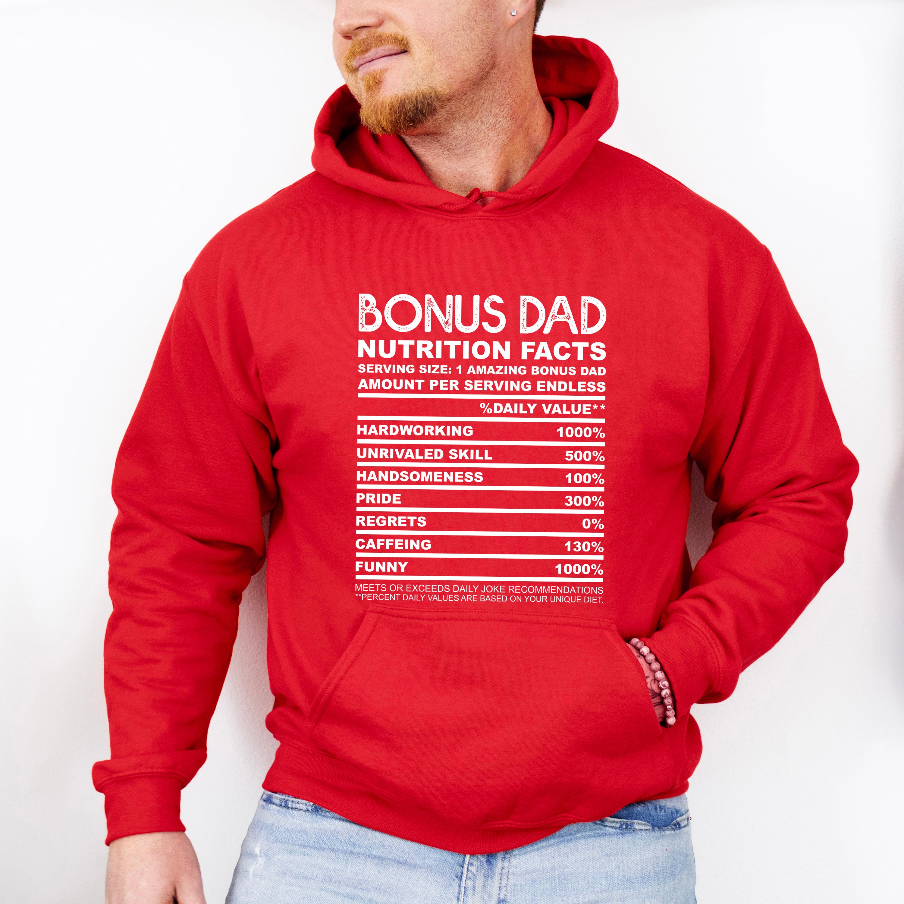 Bonus Dad Nutrition Facts - Father's Day Unisex Crewneck T-Shirt Sweatshirt Hoodie
