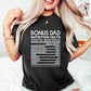 Bonus Dad Nutrition Facts - Father's Day Unisex Crewneck T-Shirt Sweatshirt Hoodie