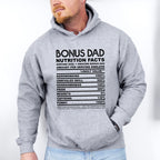 Bonus Dad Nutrition Facts - Father's Day Unisex Crewneck T-Shirt Sweatshirt Hoodie