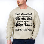 Dear Bonus Dad - Father's Day Unisex Crewneck T-Shirt Sweatshirt Hoodie