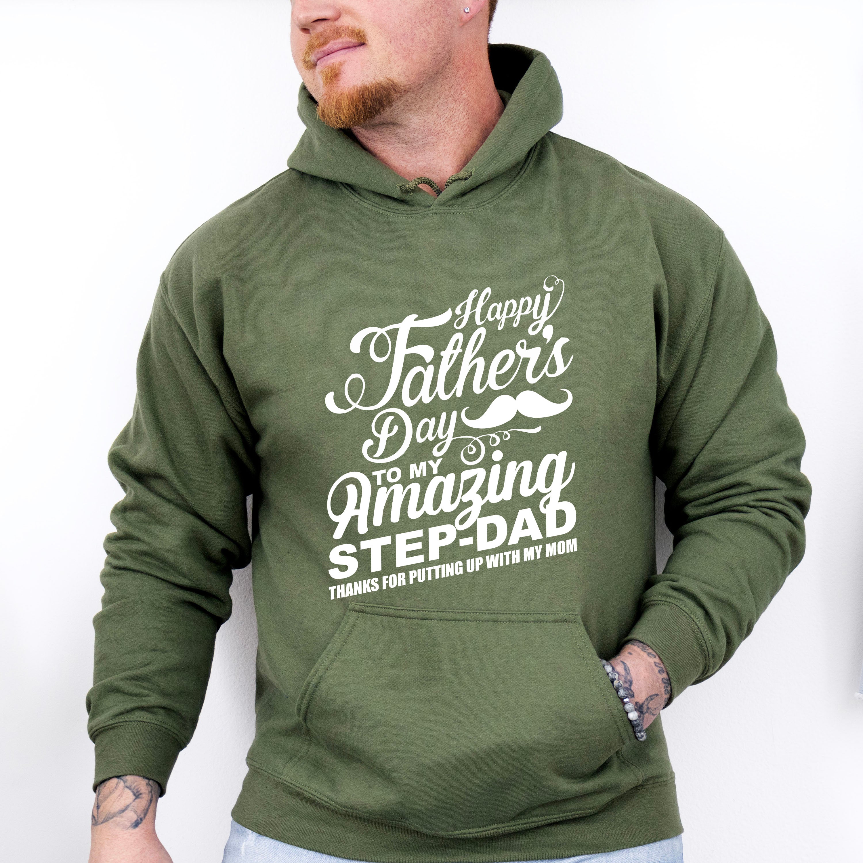Happy Father's Day To My Amazing Step-dad - Father's Day Unisex Crewneck T-Shirt Sweatshirt Hoodie