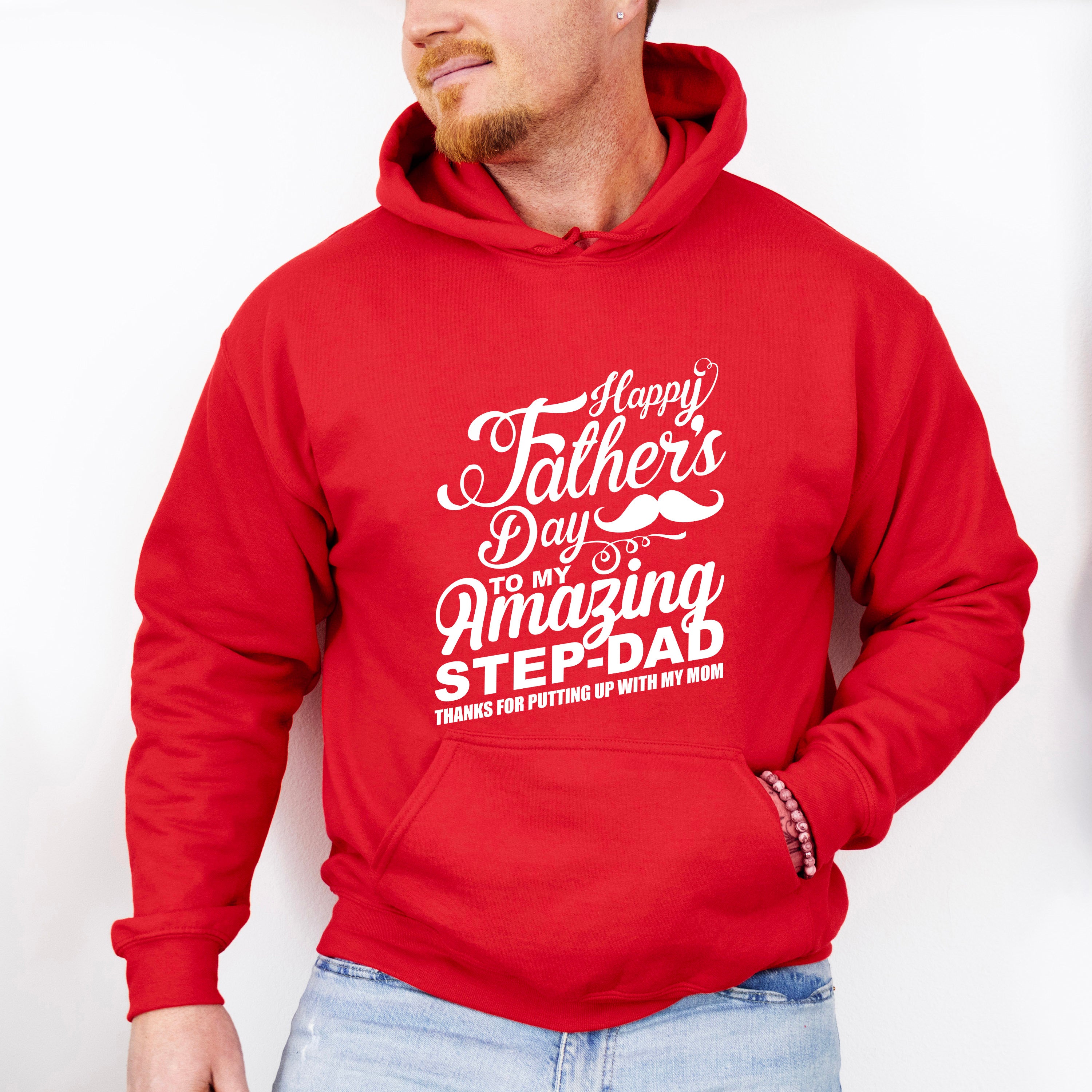 Happy Father's Day To My Amazing Step-dad - Father's Day Unisex Crewneck T-Shirt Sweatshirt Hoodie