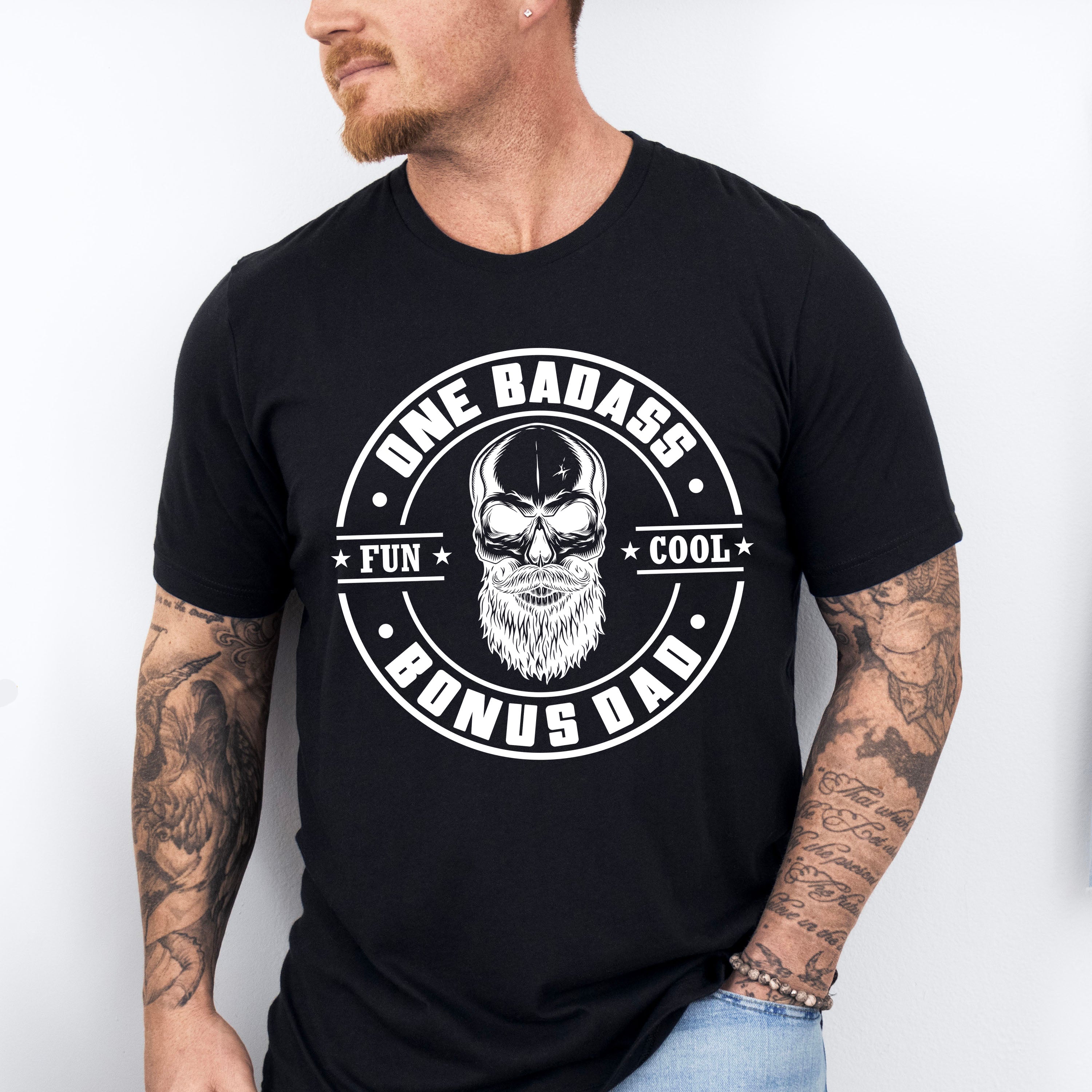 One Badass Bonus Dad - Father's Day Unisex Crewneck T-Shirt Sweatshirt Hoodie