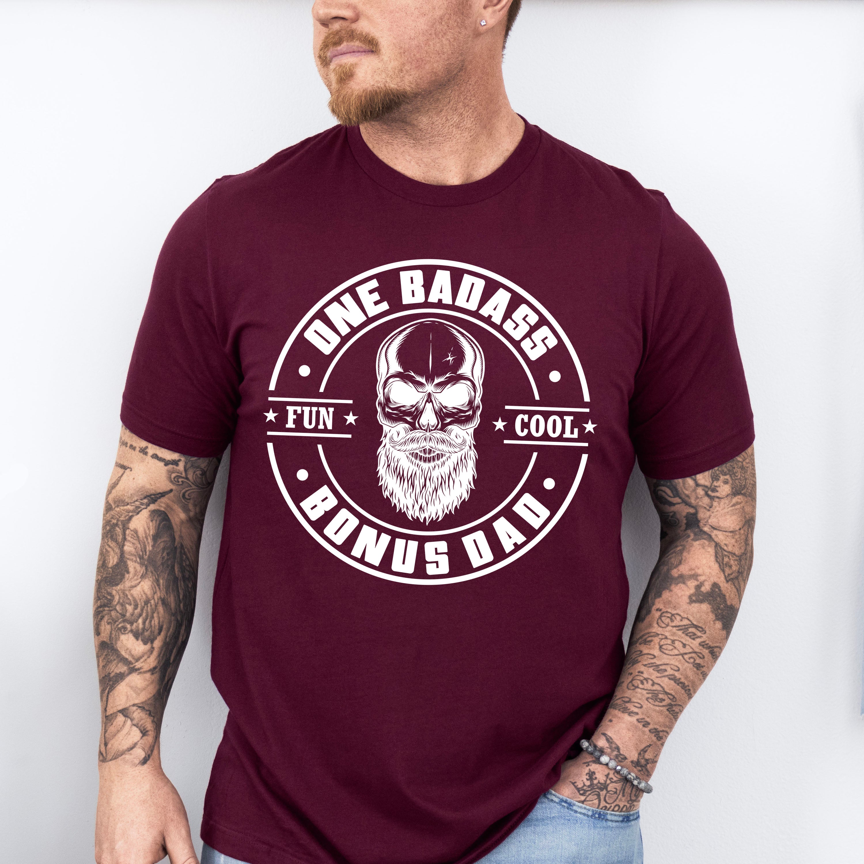 One Badass Bonus Dad - Father's Day Unisex Crewneck T-Shirt Sweatshirt Hoodie
