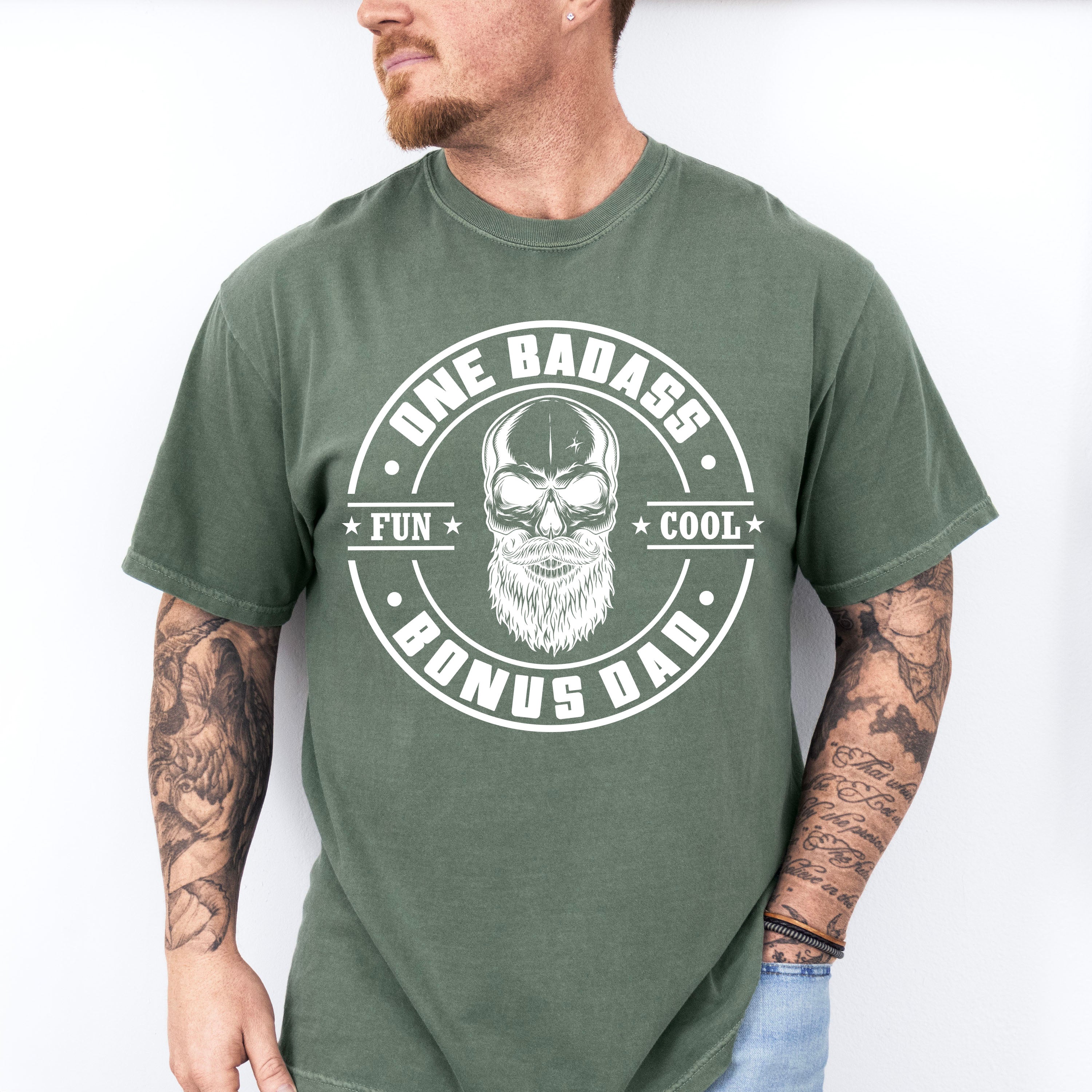 One Badass Bonus Dad - Father's Day Unisex Crewneck T-Shirt Sweatshirt Hoodie