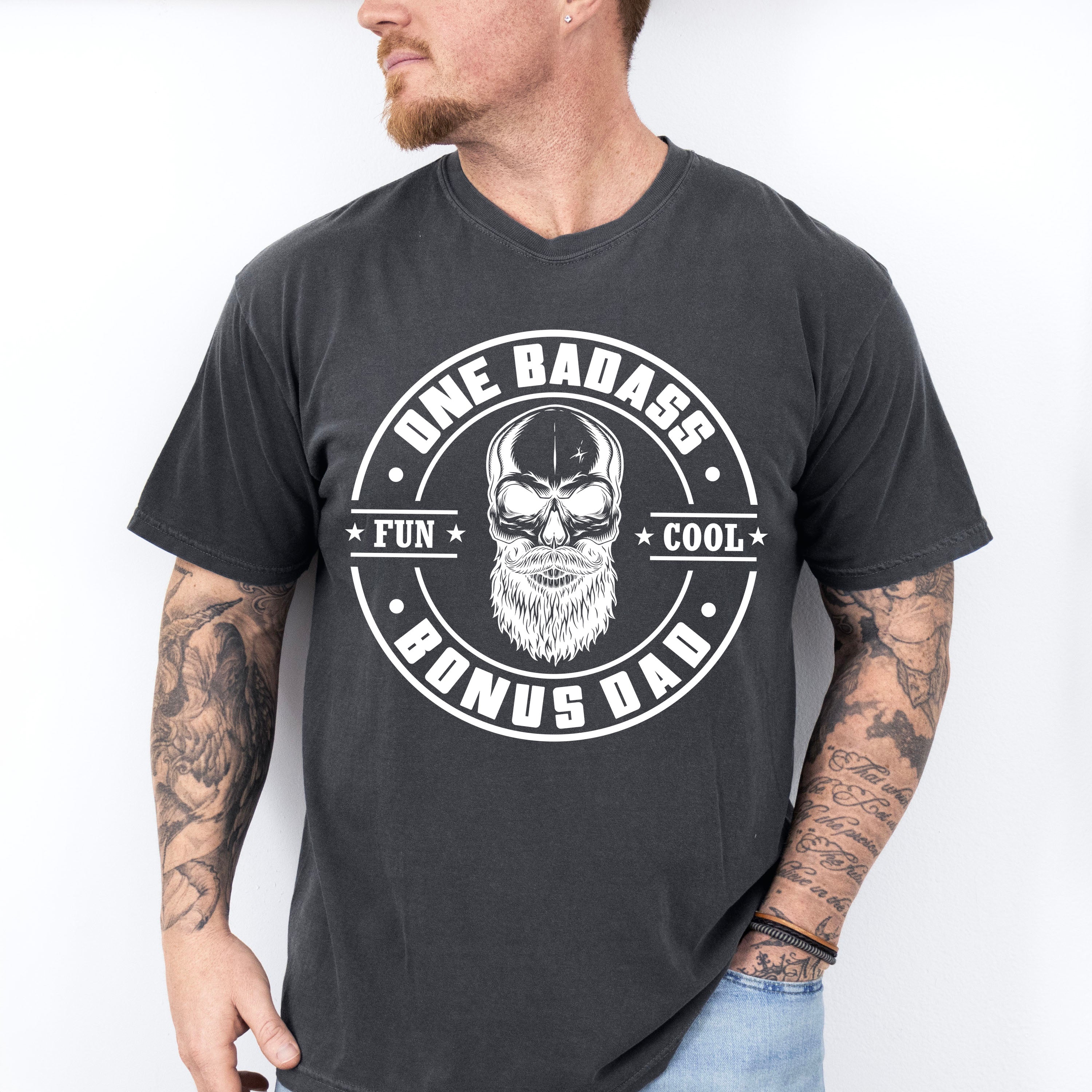 One Badass Bonus Dad - Father's Day Unisex Crewneck T-Shirt Sweatshirt Hoodie