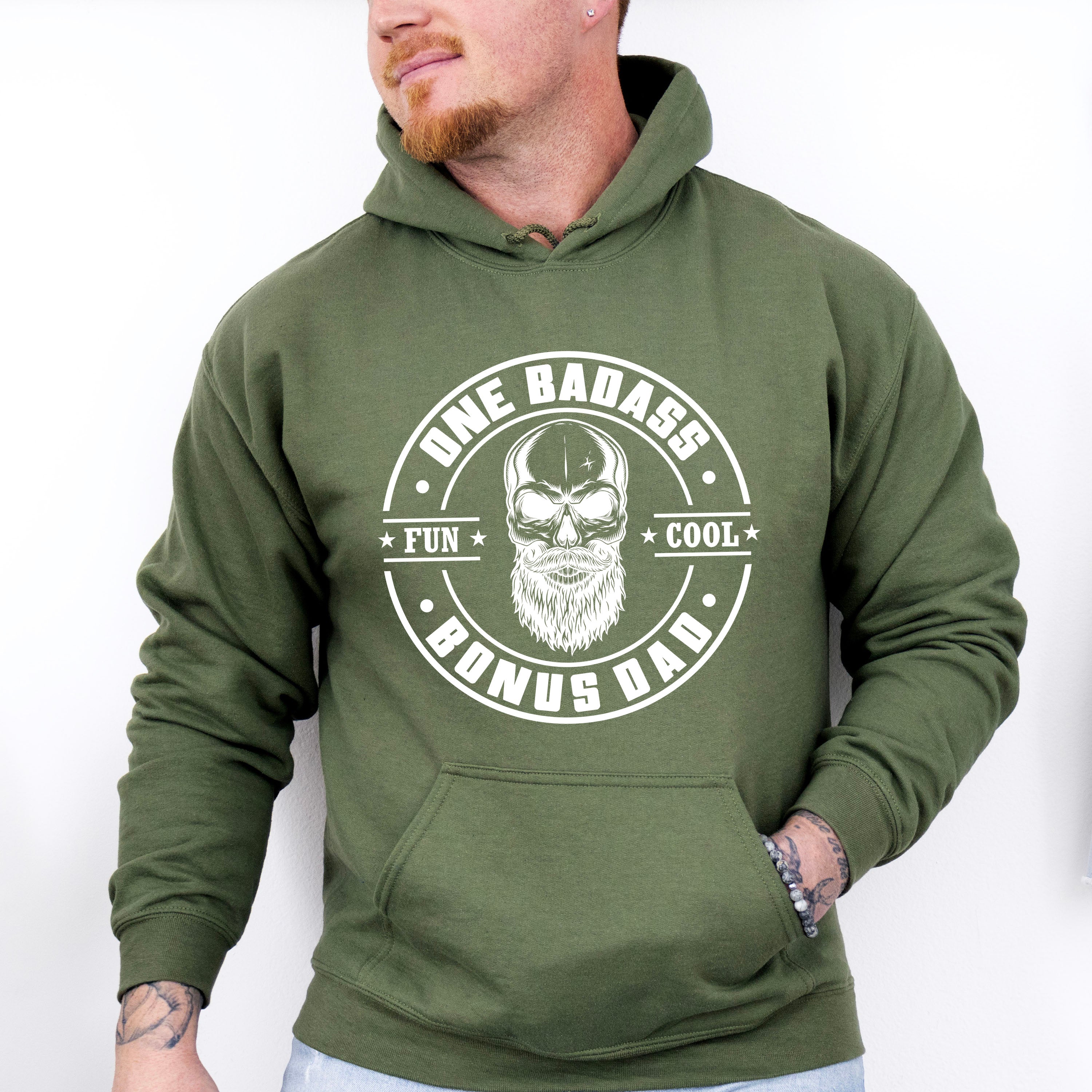 One Badass Bonus Dad - Father's Day Unisex Crewneck T-Shirt Sweatshirt Hoodie