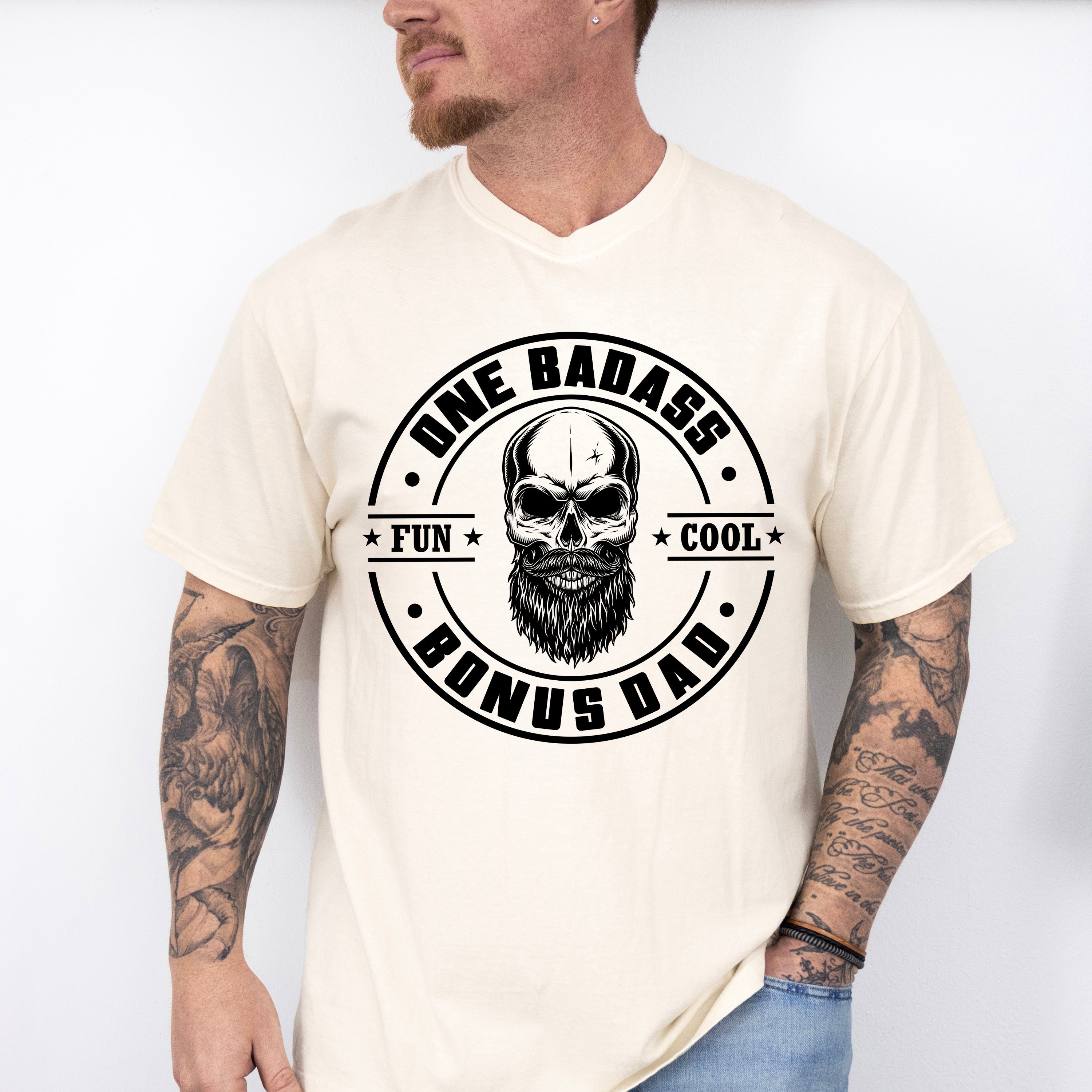 One Badass Bonus Dad - Father's Day Unisex Crewneck T-Shirt Sweatshirt Hoodie