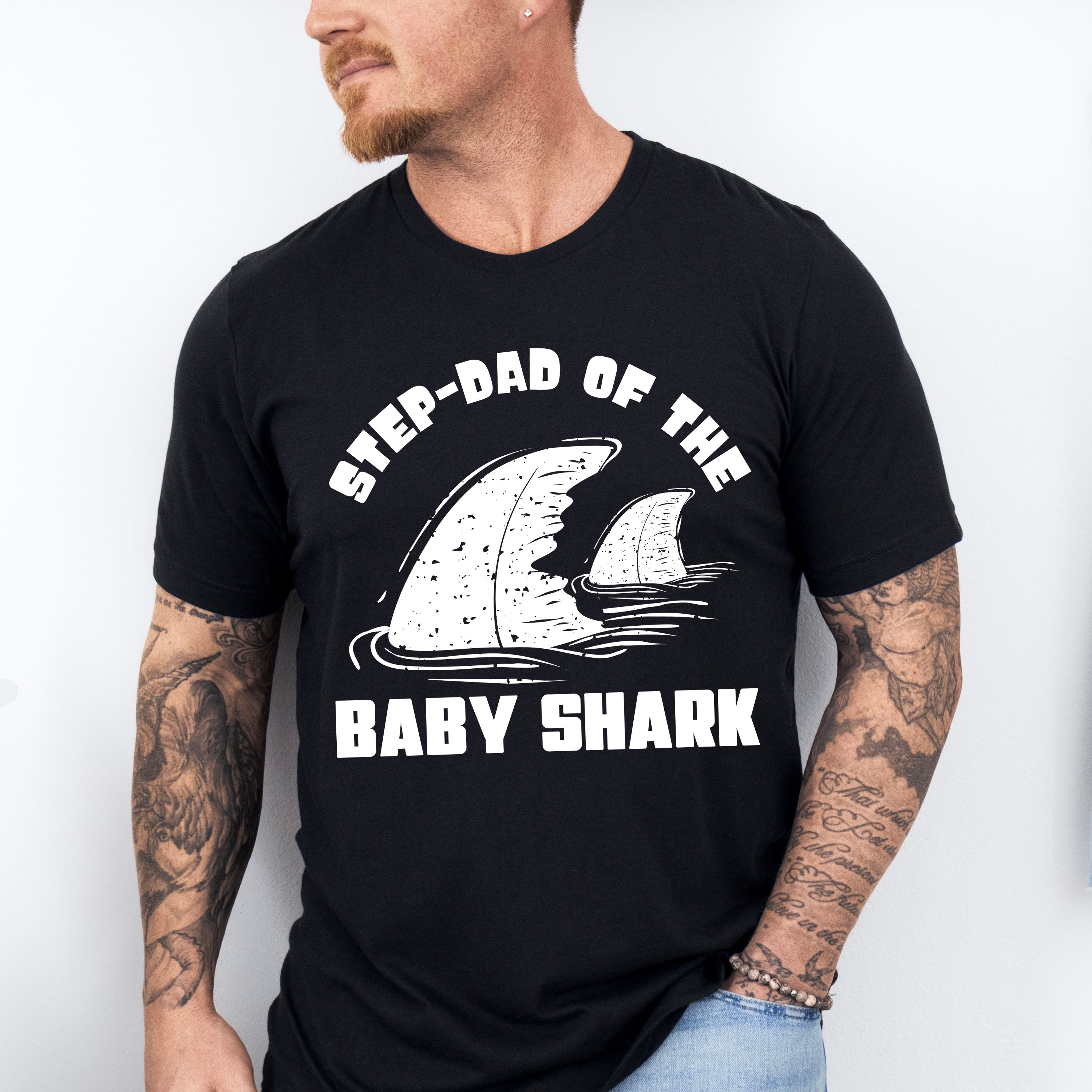 Step-dad Of The Baby Shark - Father's Day Unisex Crewneck T-Shirt Sweatshirt Hoodie