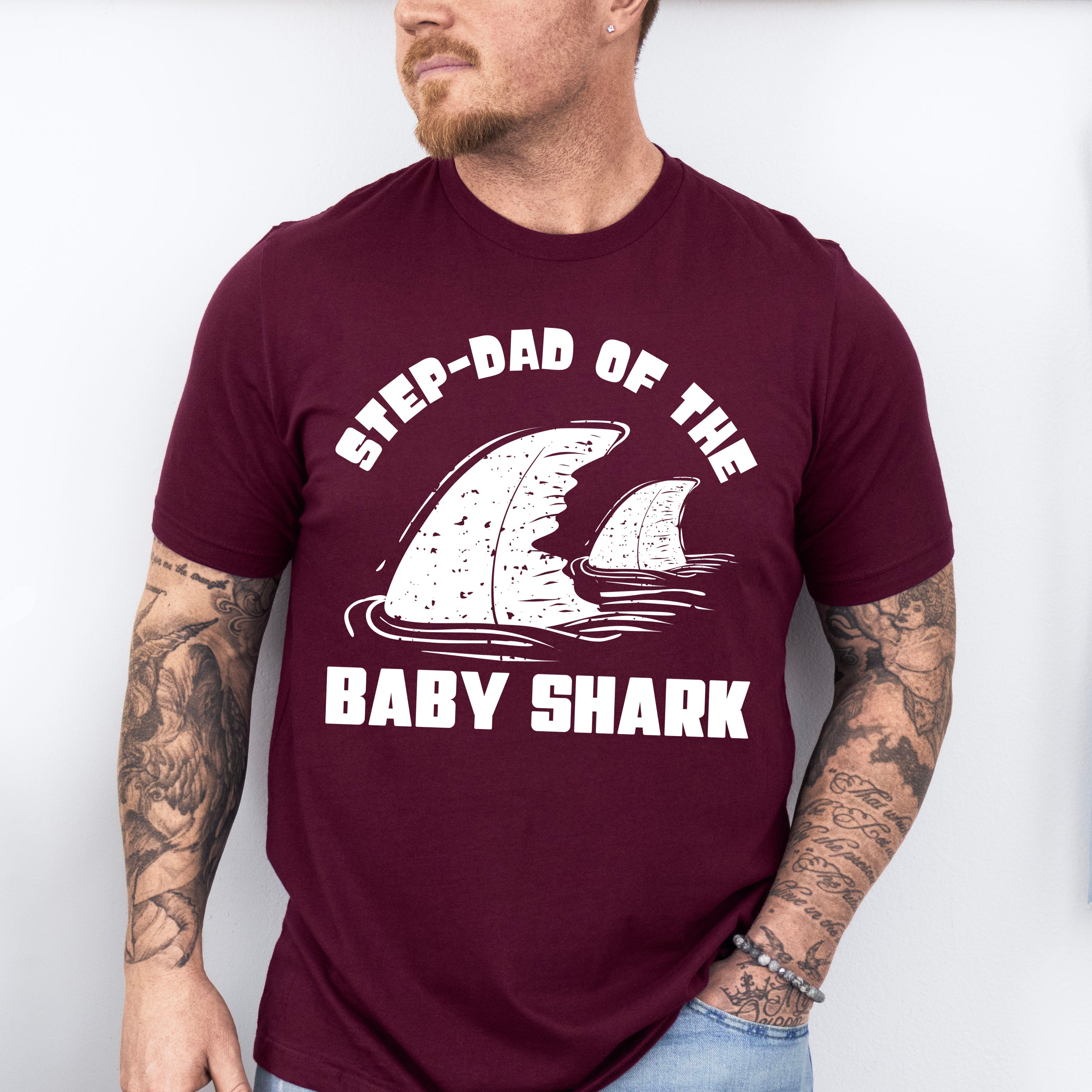 Step-dad Of The Baby Shark - Father's Day Unisex Crewneck T-Shirt Sweatshirt Hoodie