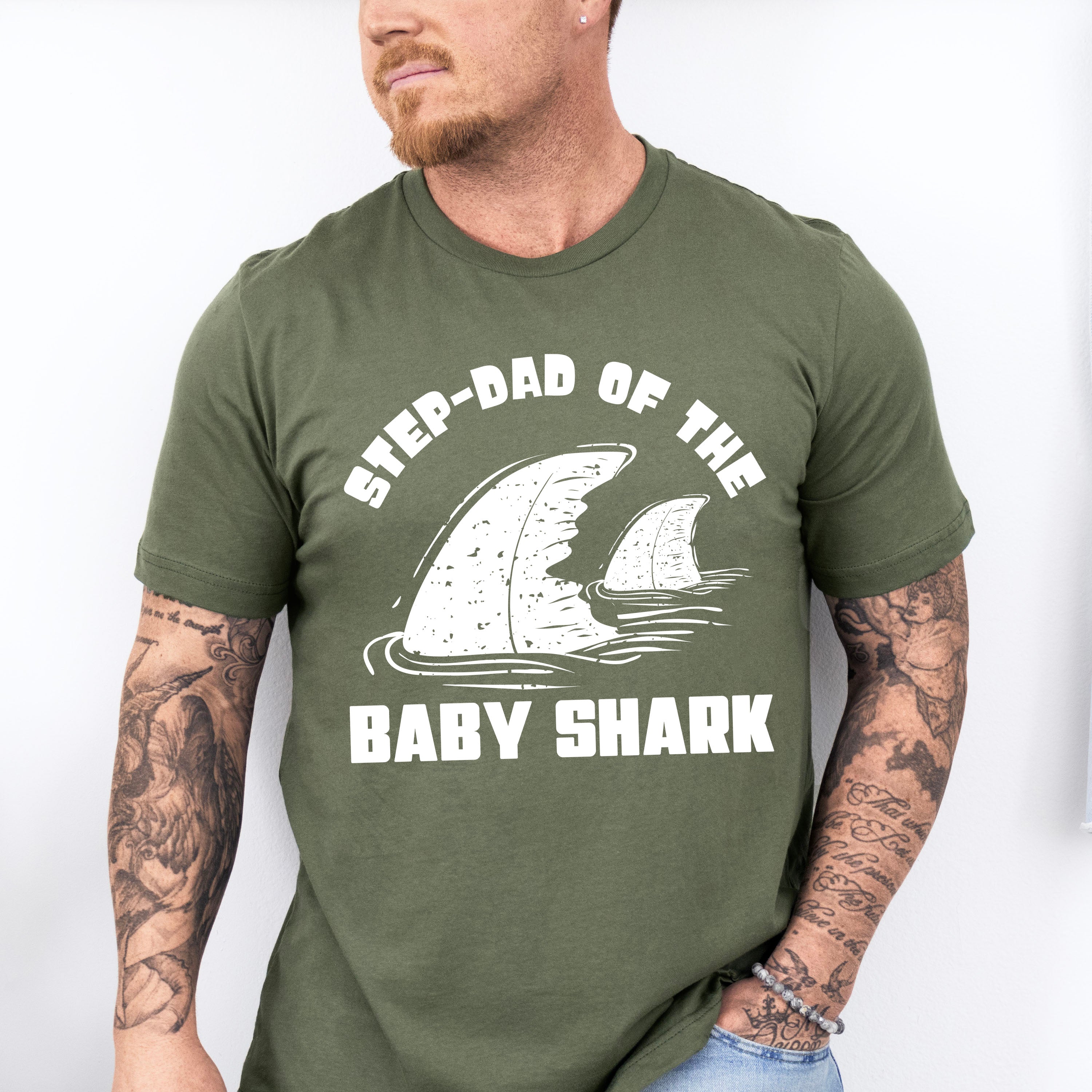 Step-dad Of The Baby Shark - Father's Day Unisex Crewneck T-Shirt Sweatshirt Hoodie