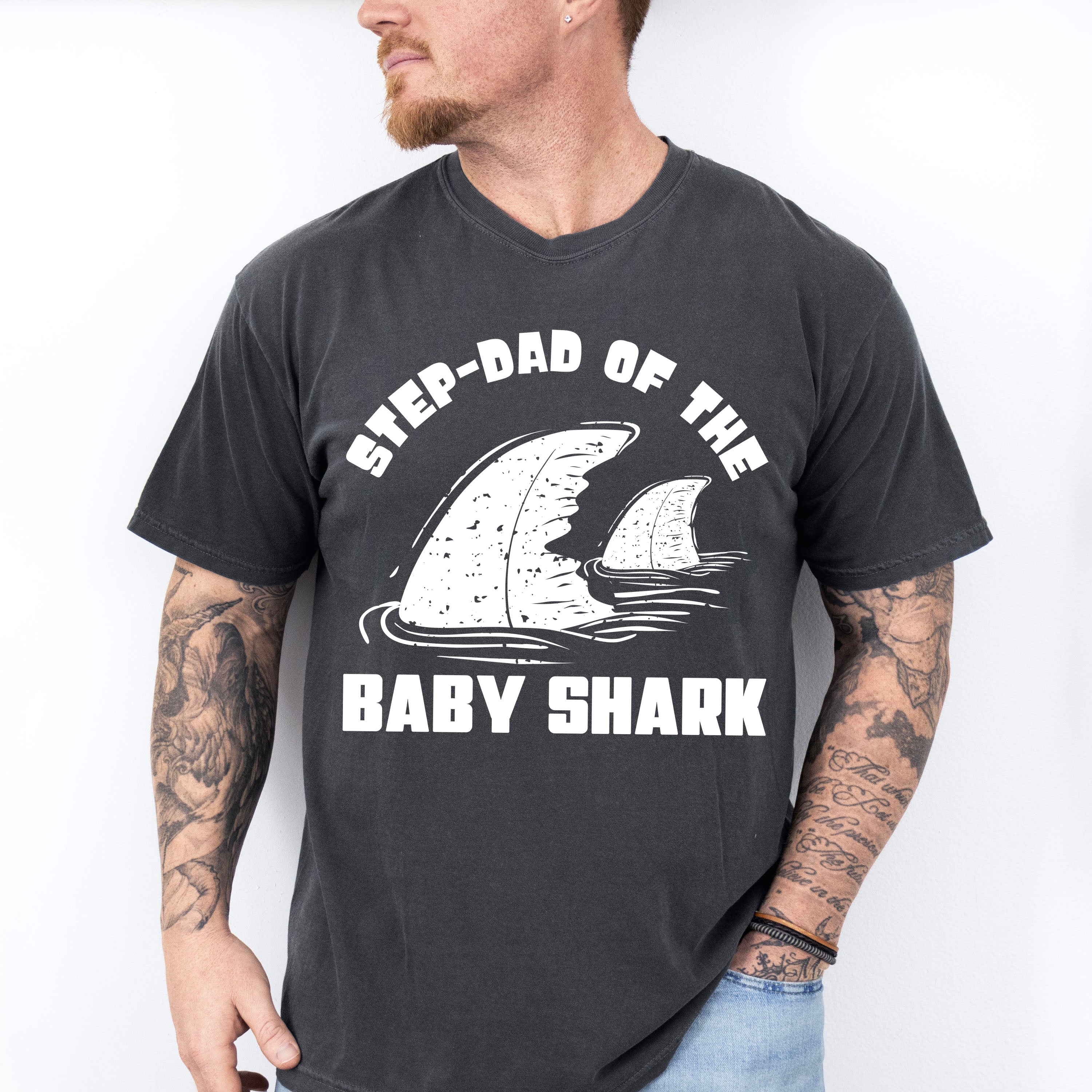 Step-dad Of The Baby Shark - Father's Day Unisex Crewneck T-Shirt Sweatshirt Hoodie