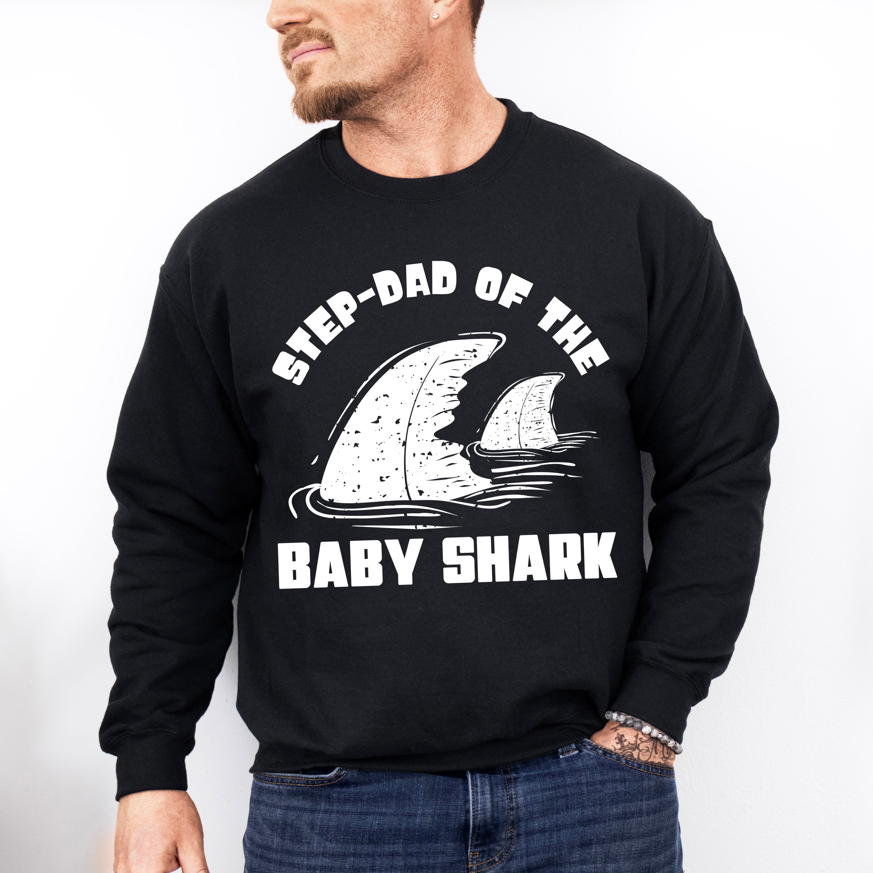 Step-dad Of The Baby Shark - Father's Day Unisex Crewneck T-Shirt Sweatshirt Hoodie