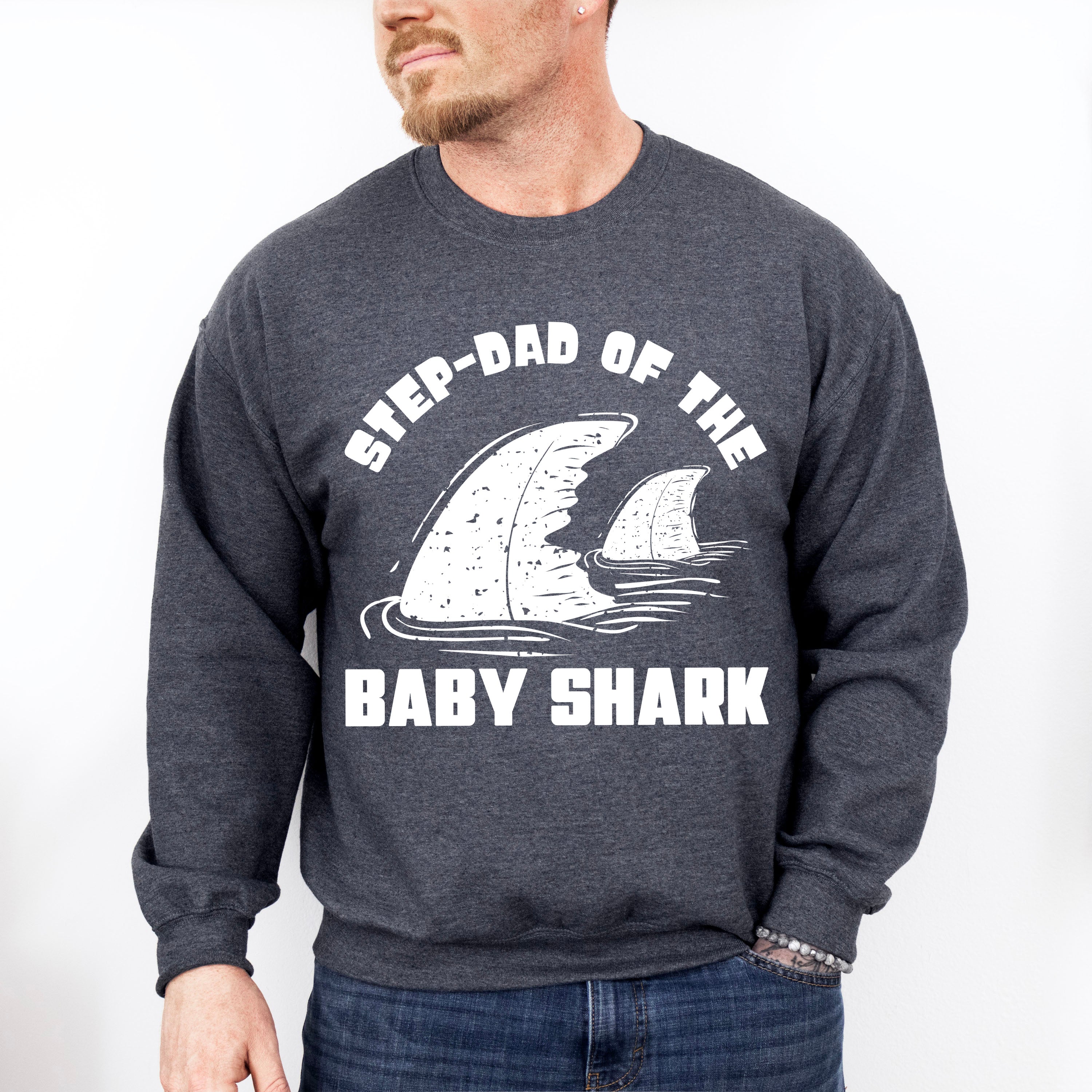 Step-dad Of The Baby Shark - Father's Day Unisex Crewneck T-Shirt Sweatshirt Hoodie