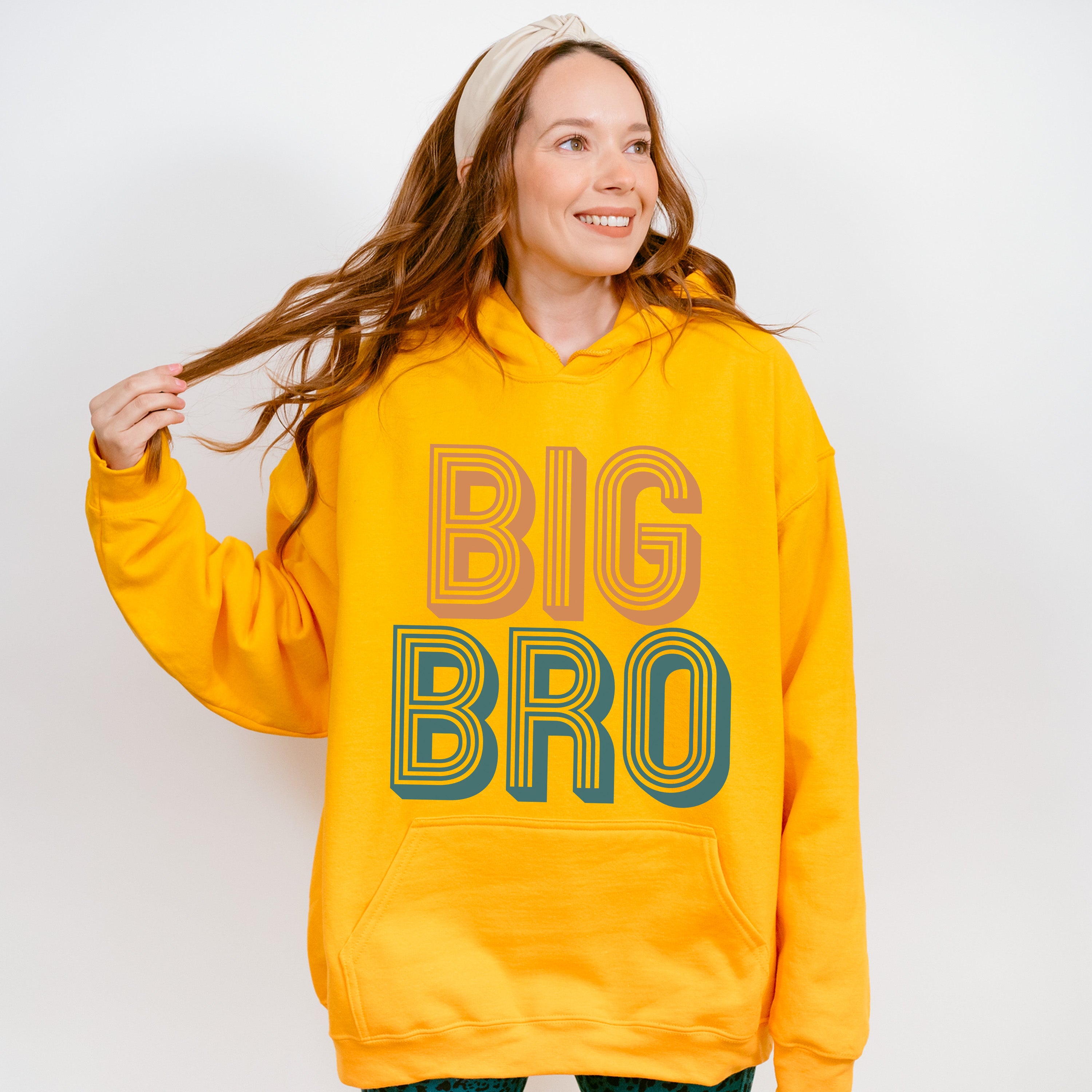 Big Bro Orange And Green - Brother Unisex Crewneck T-Shirt Sweatshirt Hoodie