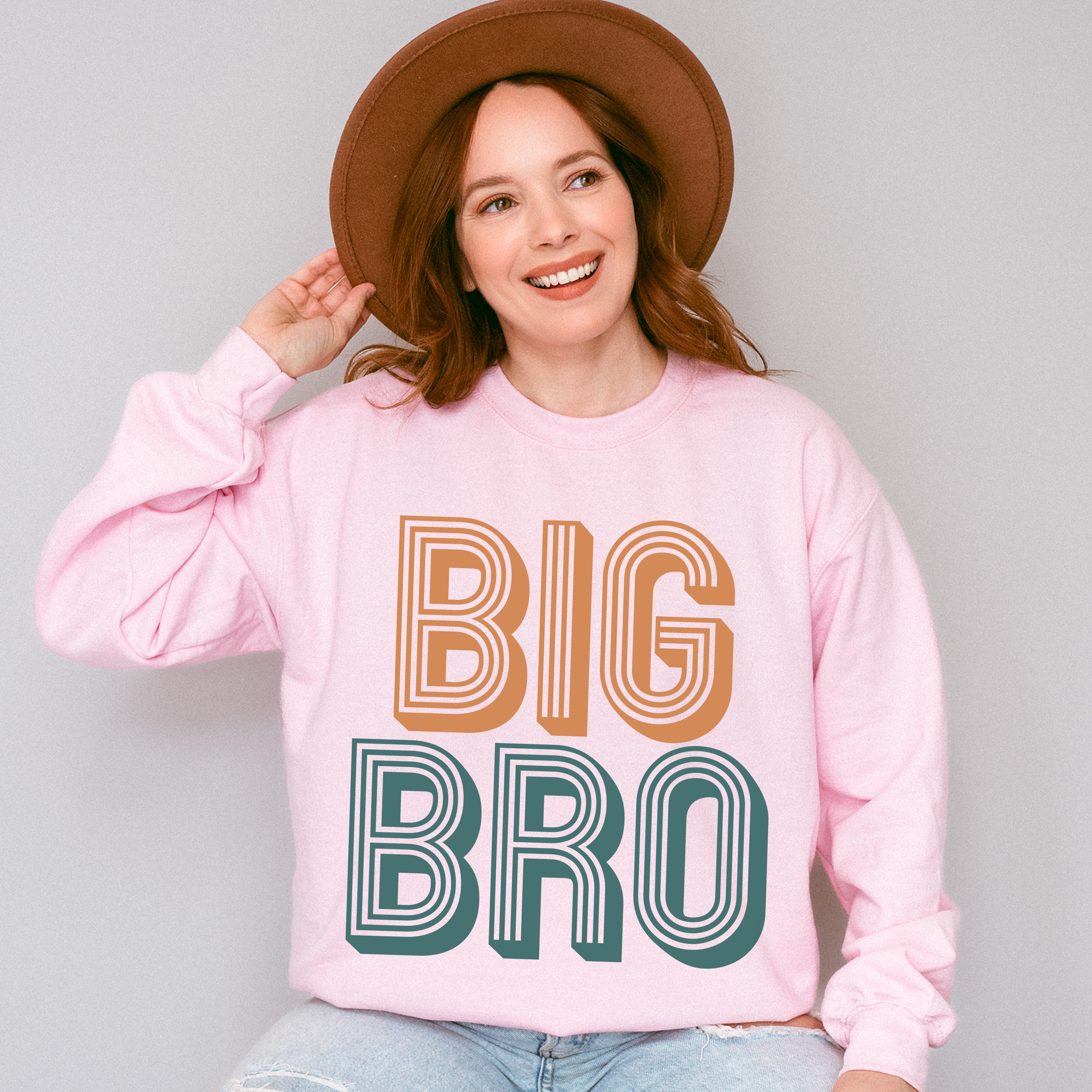 Big Bro Orange And Green - Brother Unisex Crewneck T-Shirt Sweatshirt Hoodie