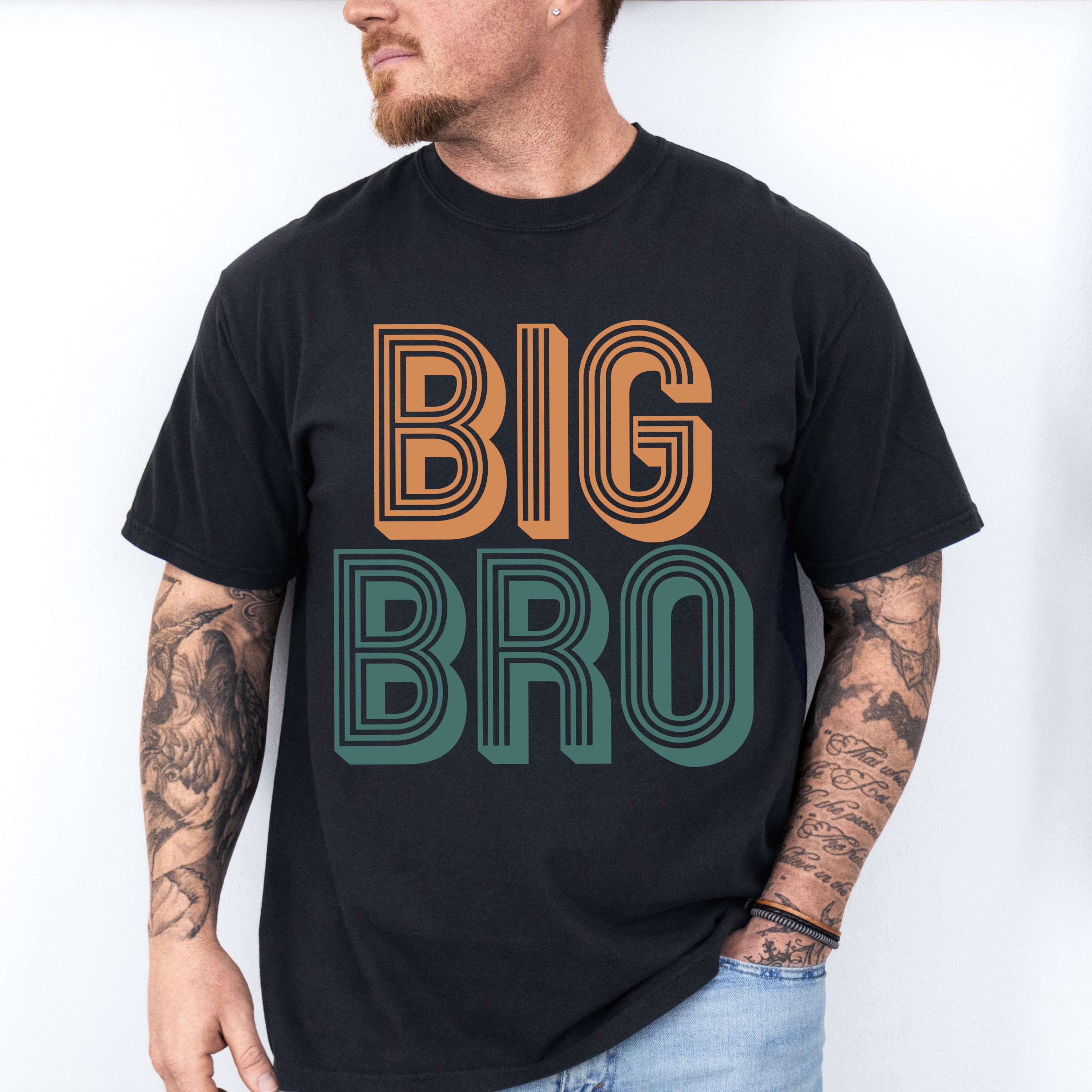 Big Bro Orange And Green - Brother Unisex Crewneck T-Shirt Sweatshirt Hoodie