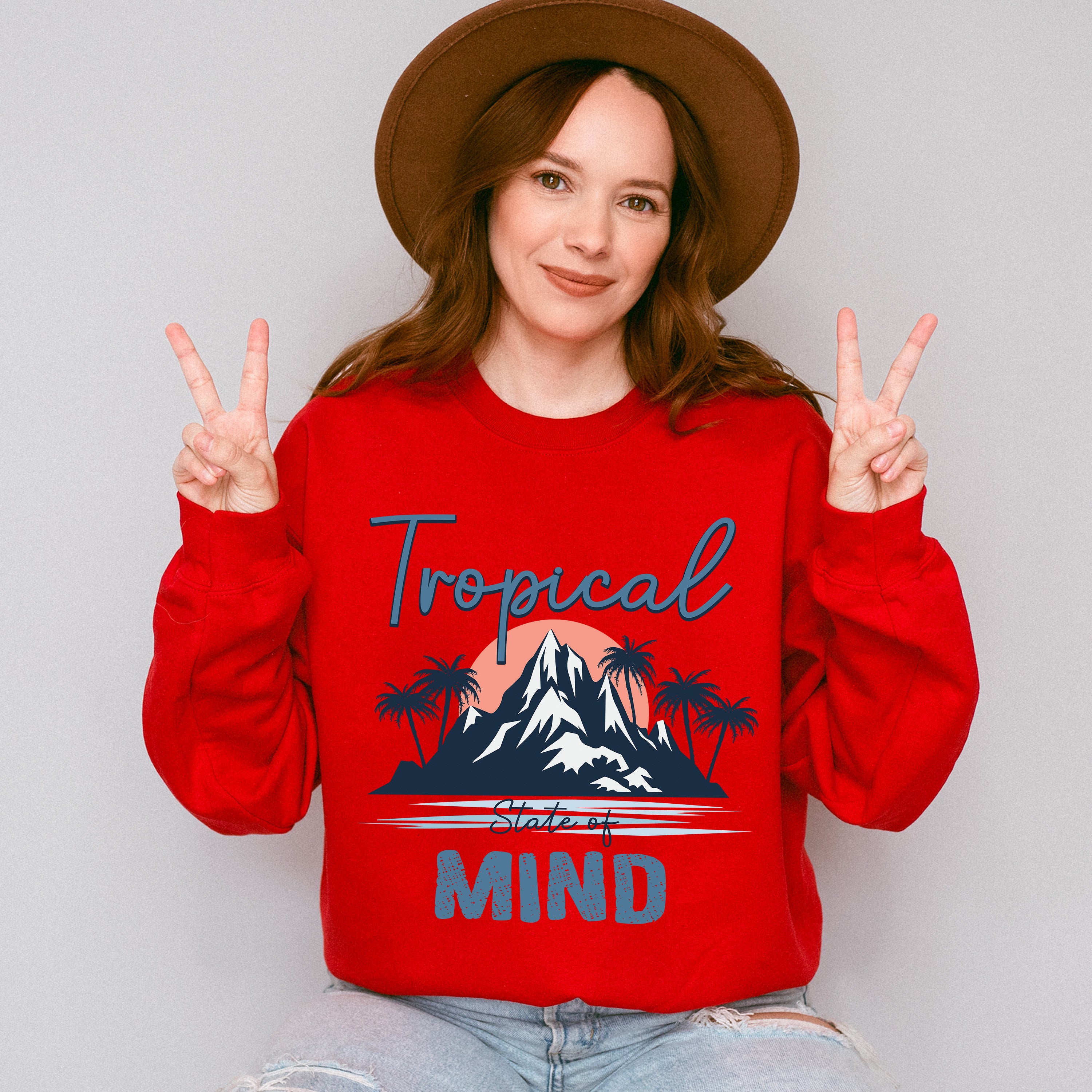 Tropical State Of Mind - Summer Theme Unisex Crewneck T-Shirt Sweatshirt Hoodie